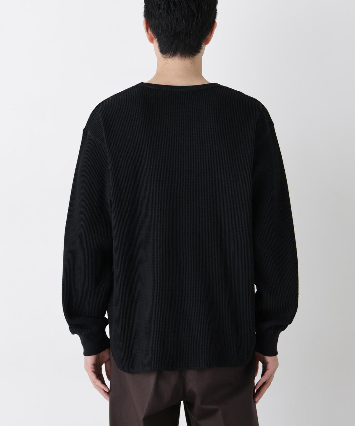 ヘヴィーワッフルクルーネックTシャツ 長袖 6686223229