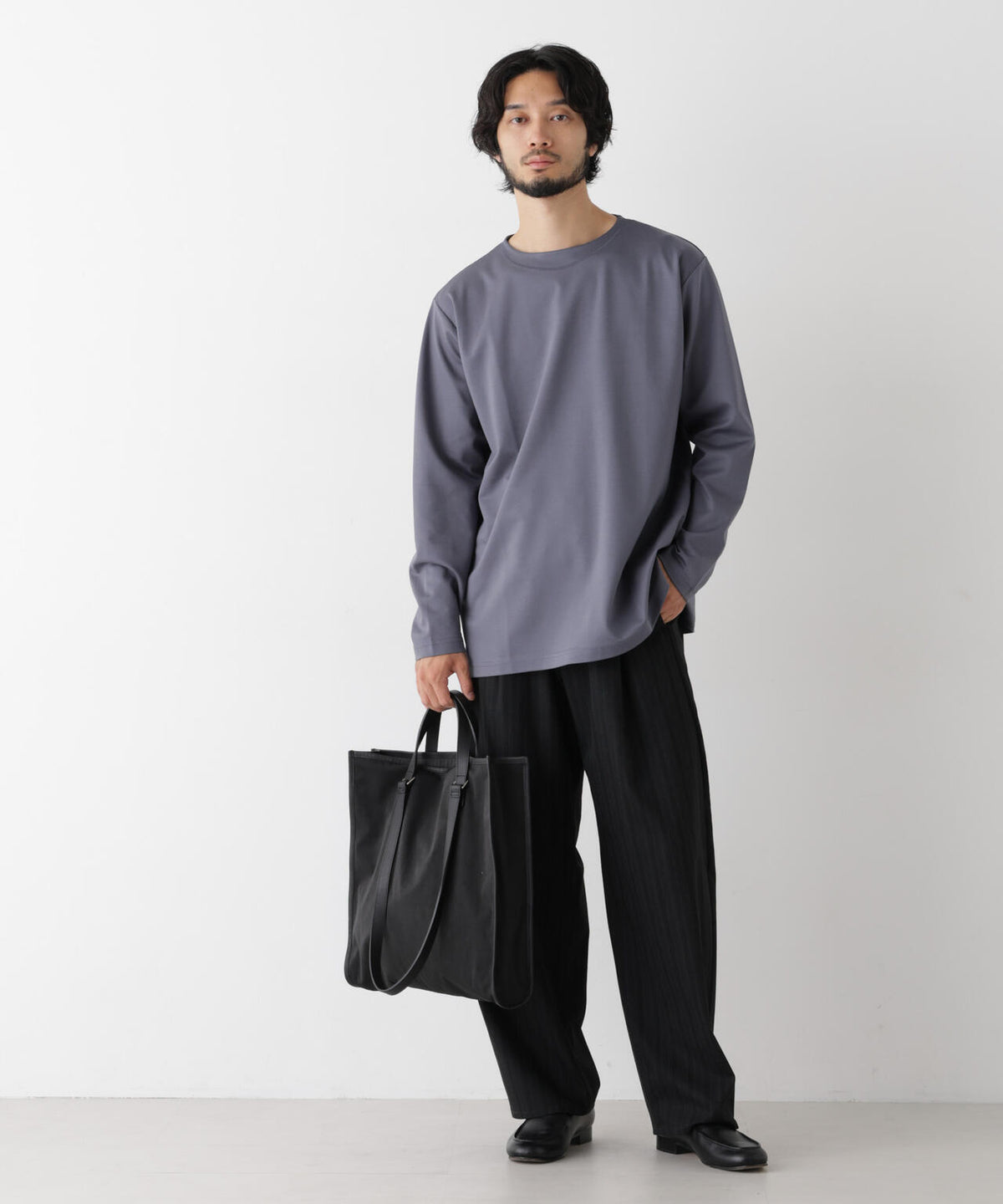 「モダンコンフォートシリーズ」モクロディ ボートネック サイドスリット Tシャツ 6686223230