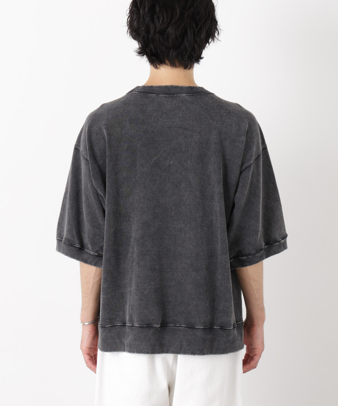 ケミカル加工袖線切替えTシャツ