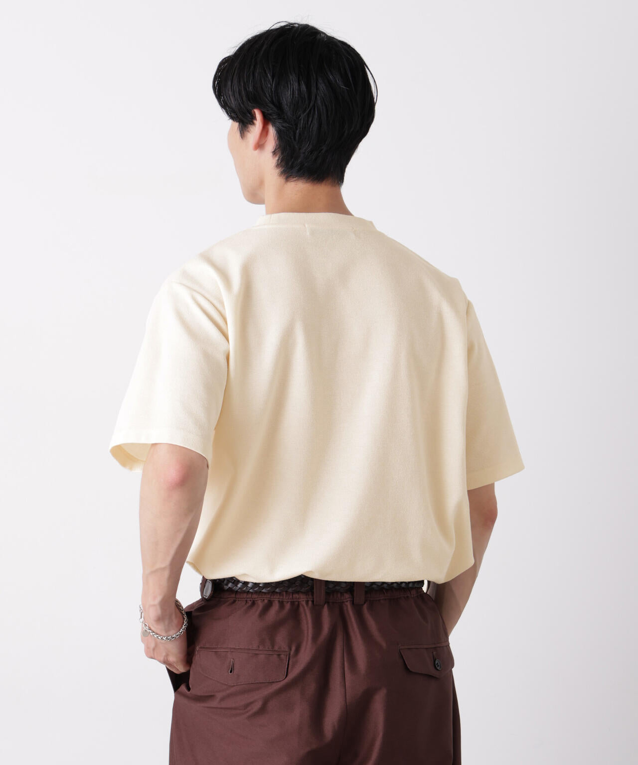 マイクロパイル クルーネックTシャツ 吸水速乾（セットアップ可）