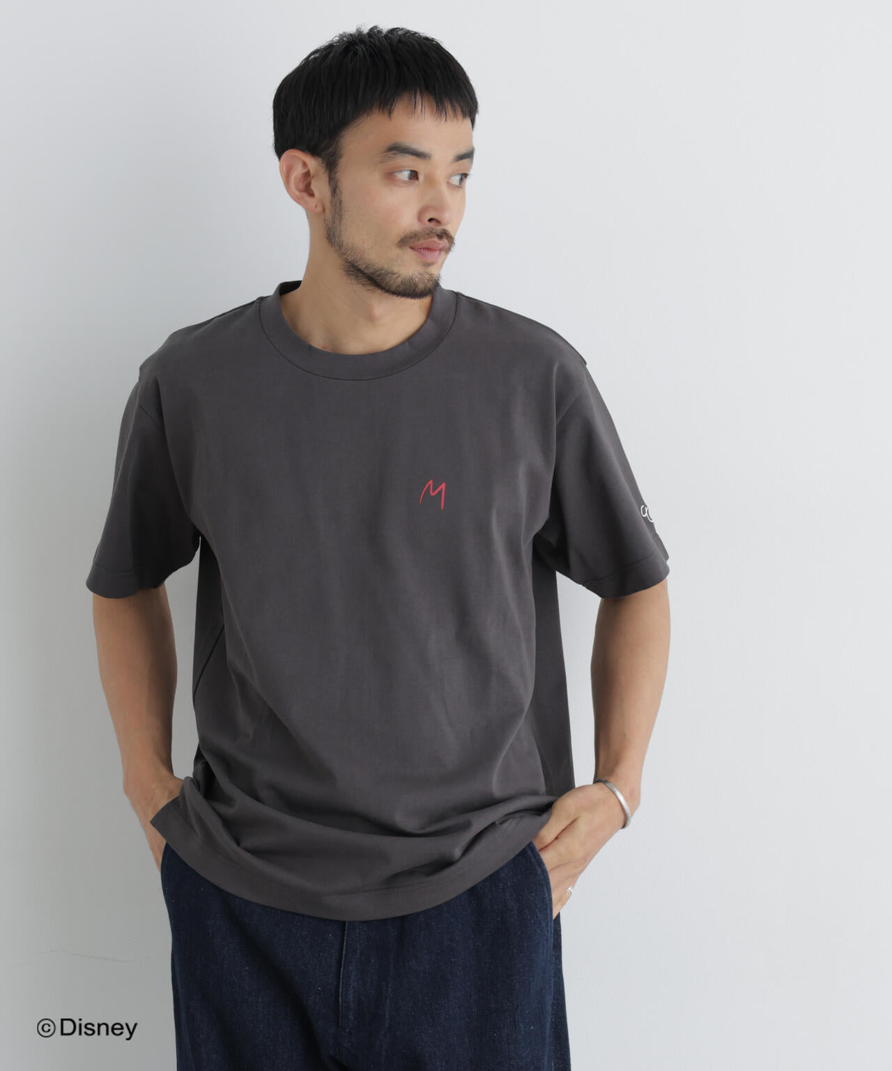 NANO×DISNEY ミッキーマウス 刺繍Tシャツ 6686224215