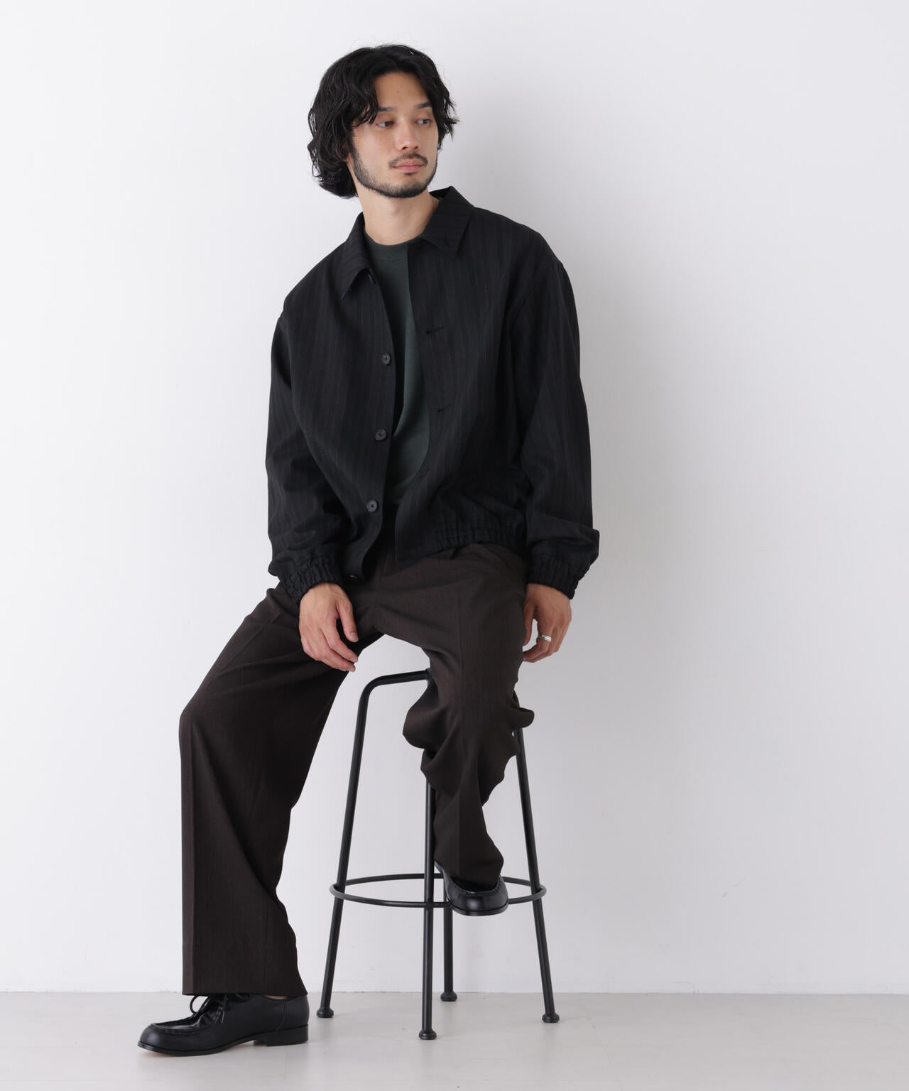 ｢OtoNANO｣ ヘリンボンワイドイージースラックス 6686227204