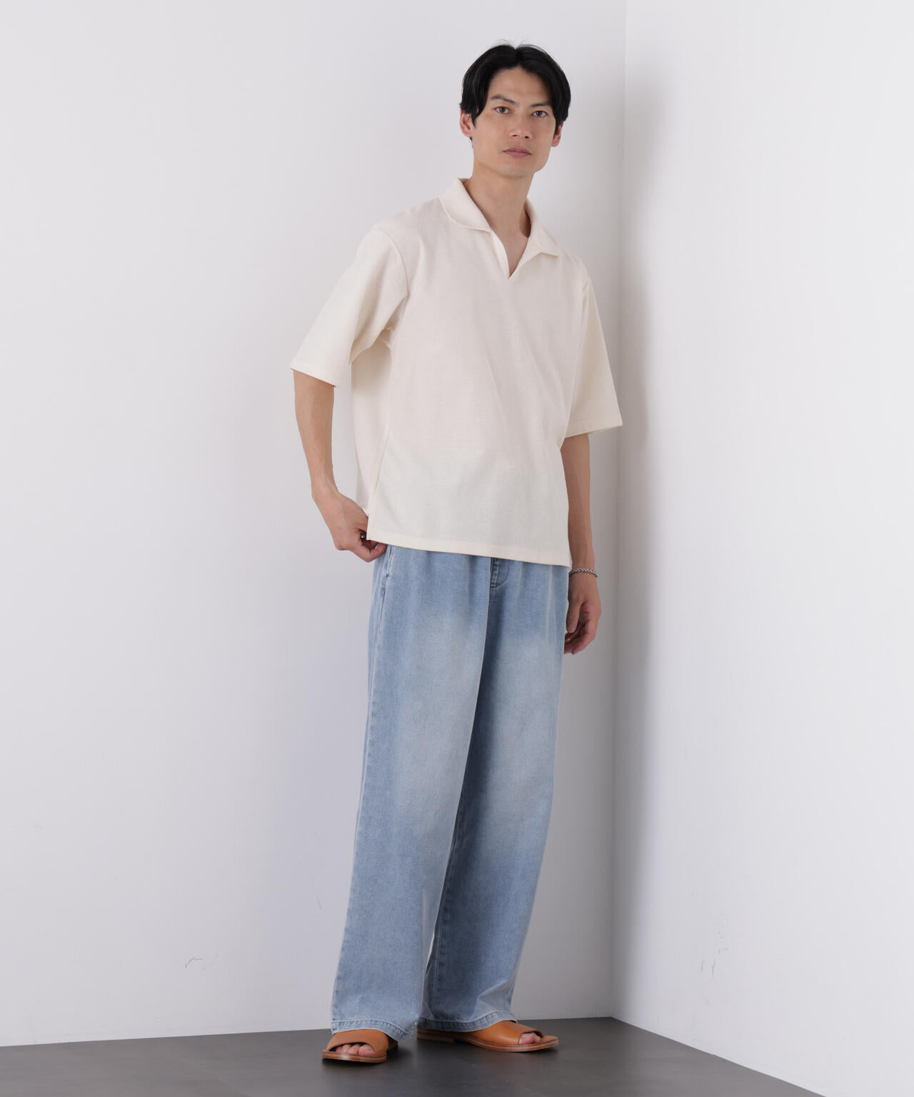 COOLLY DENIM ワイドイージーパンツ（接触冷感） 6686227205
