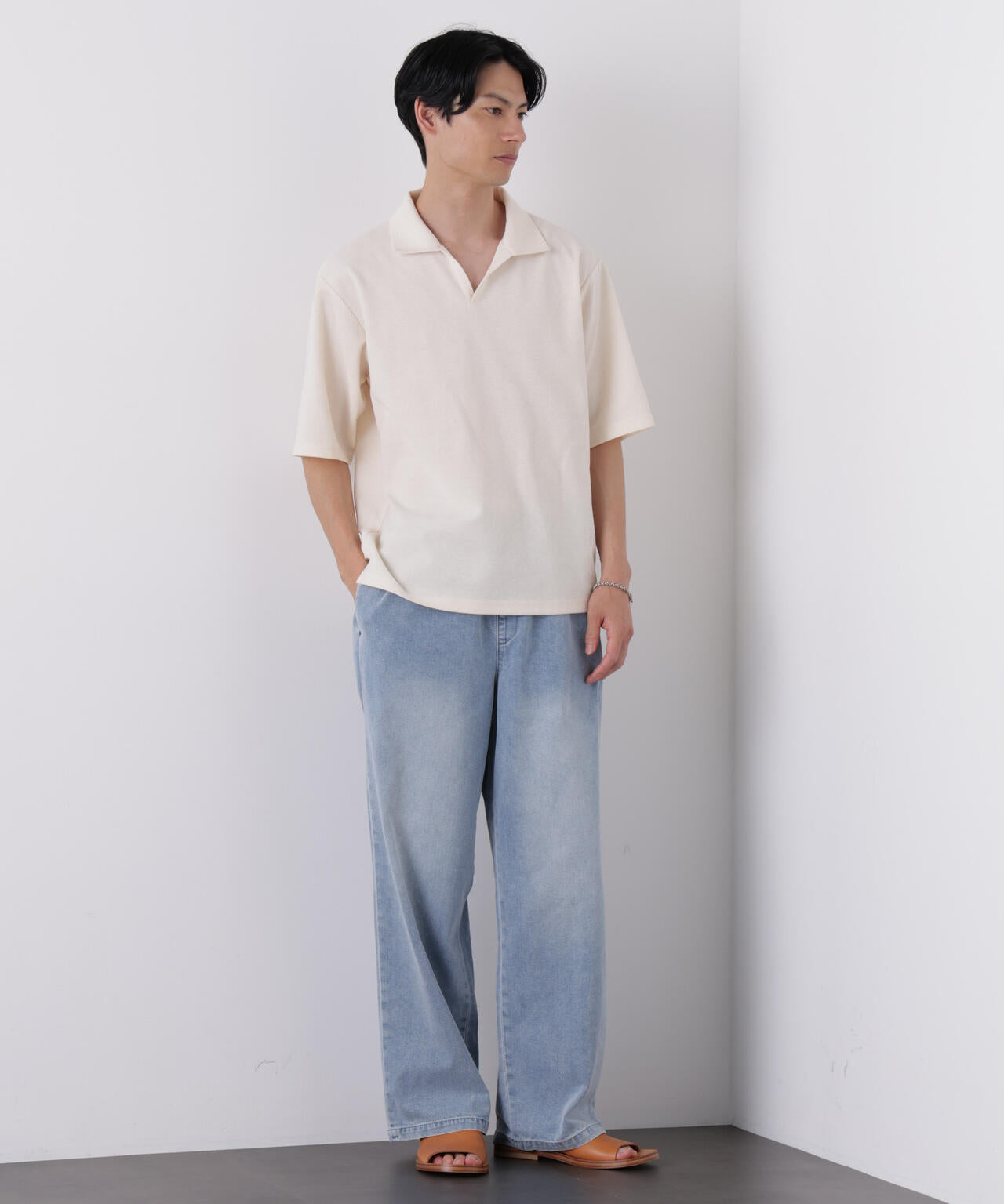 COOLLY DENIM ワイドイージーパンツ（接触冷感） 6686227205