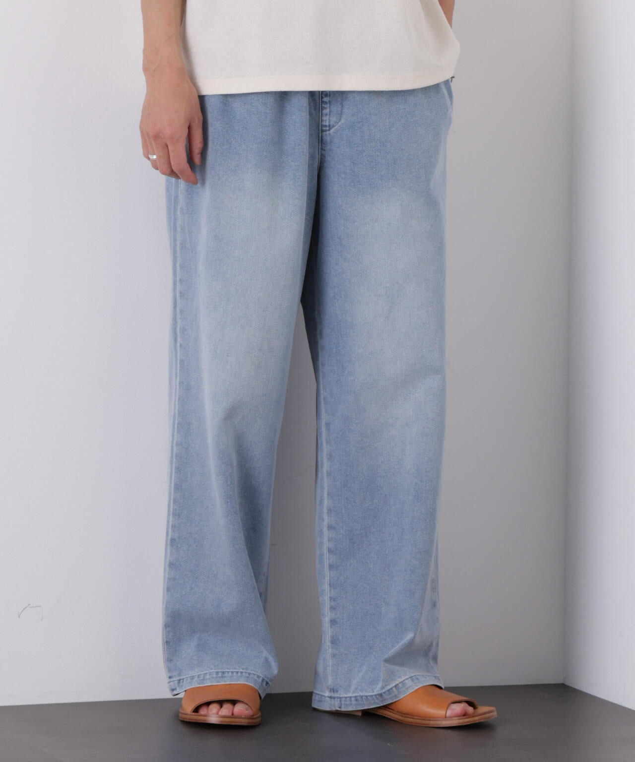 COOLLY DENIM ワイドイージーパンツ（接触冷感） 6686227205