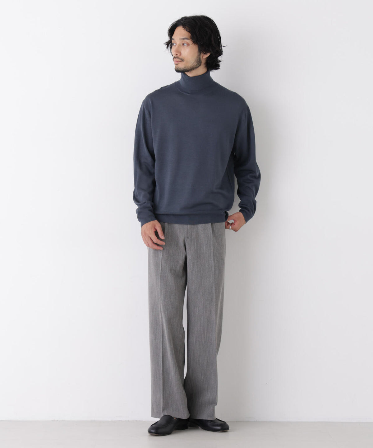 ｢DELEGANT｣ ワンタックストレートトラウザーズ（セットアップ可） 6686227208