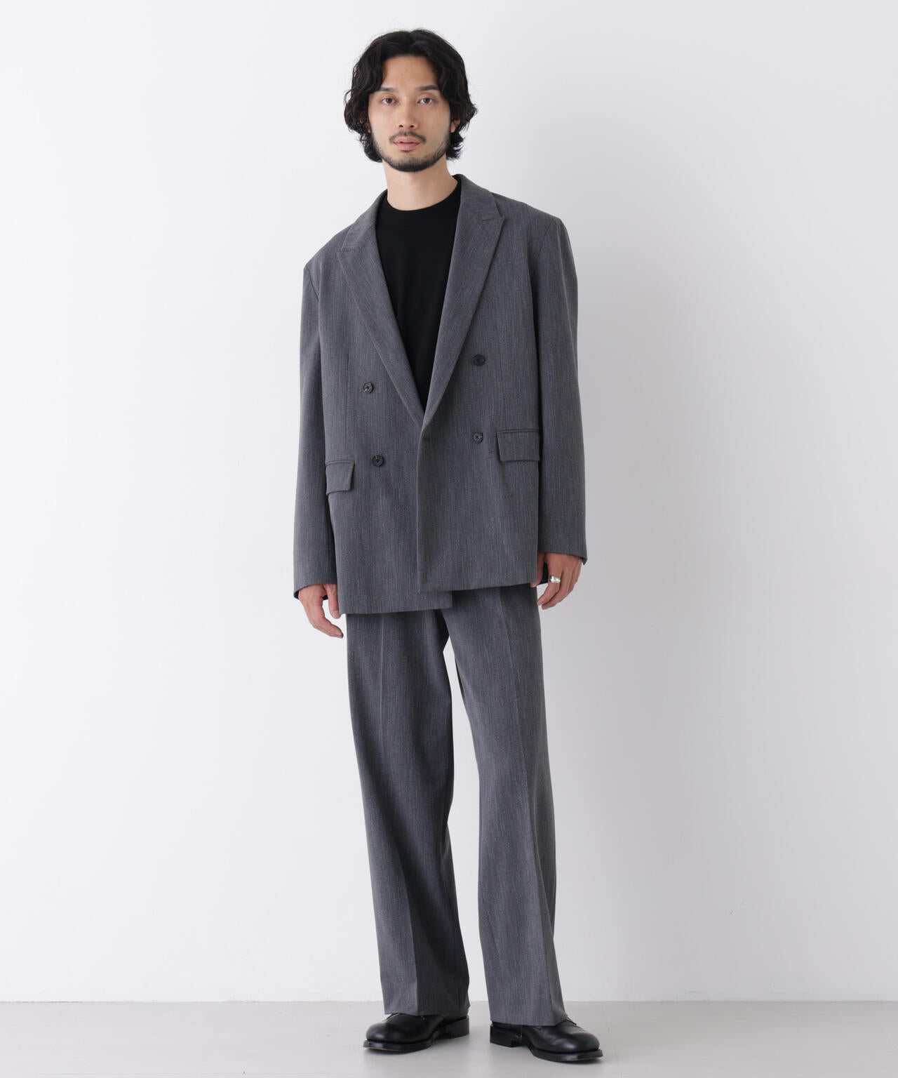 DELEGANT｣ ワンタックストレートトラウザーズ（セットアップ可）
