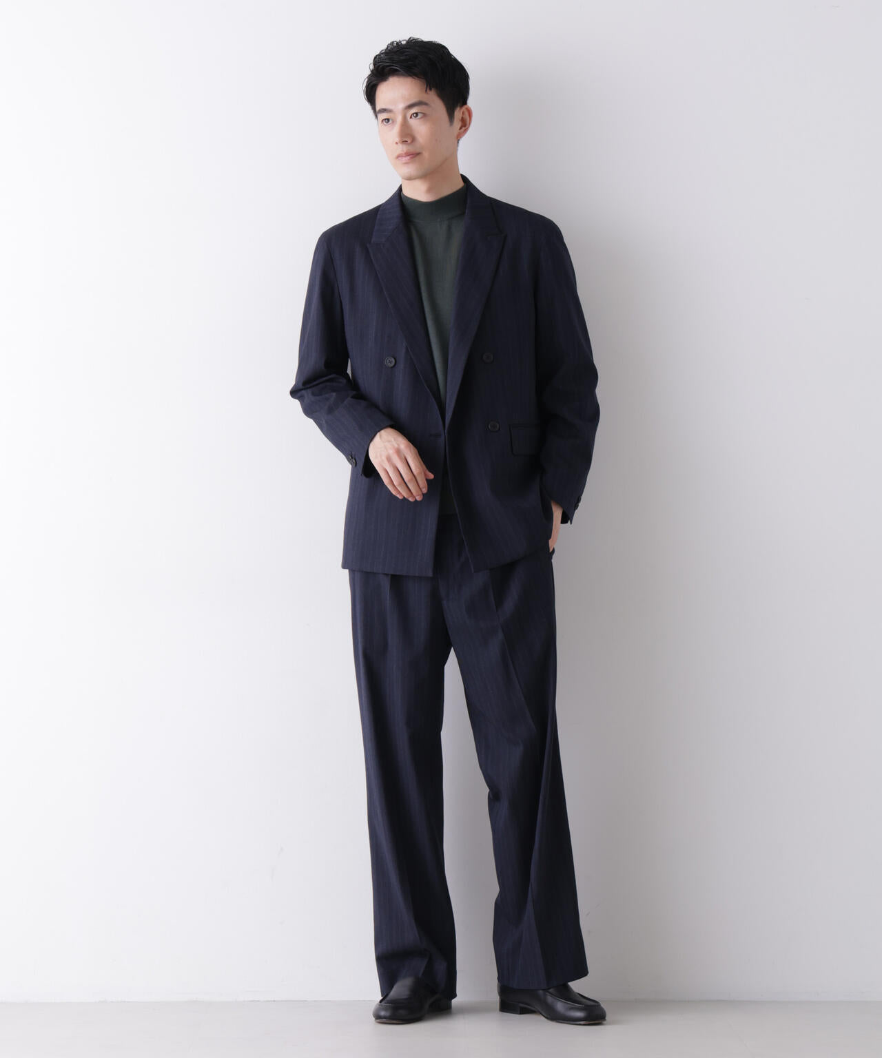 DELEGANT｣ ワンタックストレートトラウザーズ（セットアップ可）