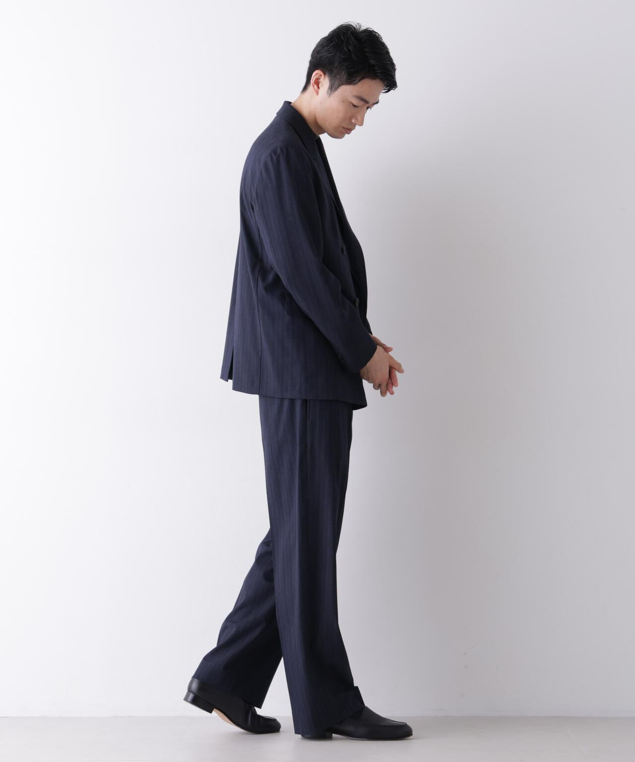 DELEGANT｣ ワンタックストレートトラウザーズ（セットアップ可）