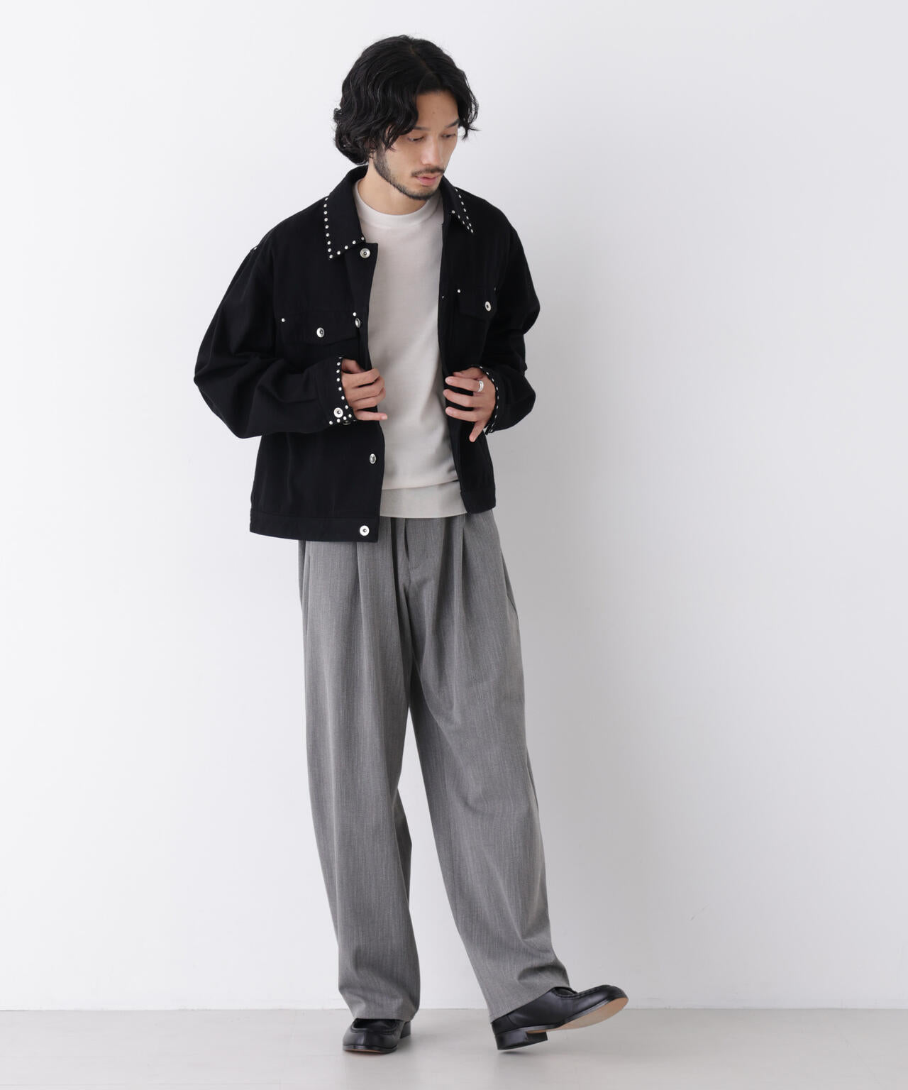 DELEGANT｣ バレルレッグイージーパンツ（セットアップ可）