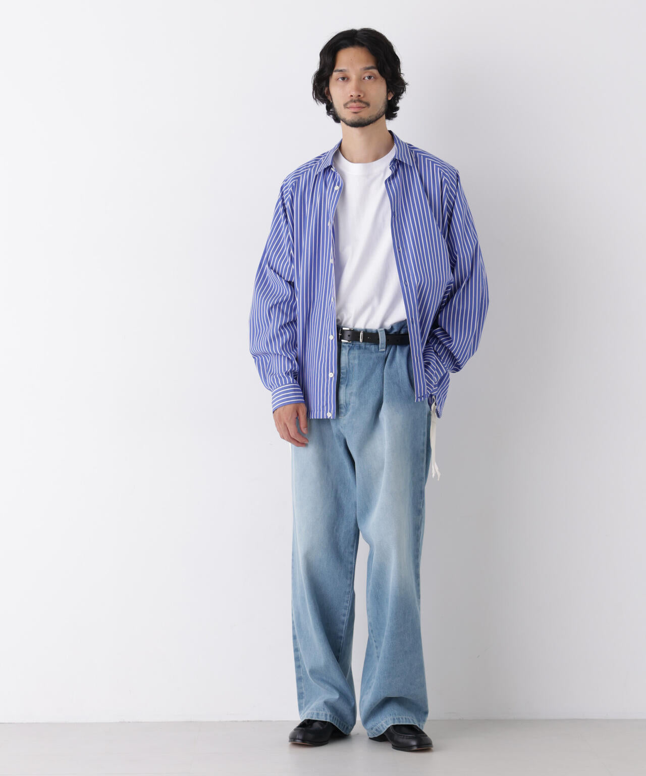 「OtoNANO」大人のワイドデニムパンツ 6686227212