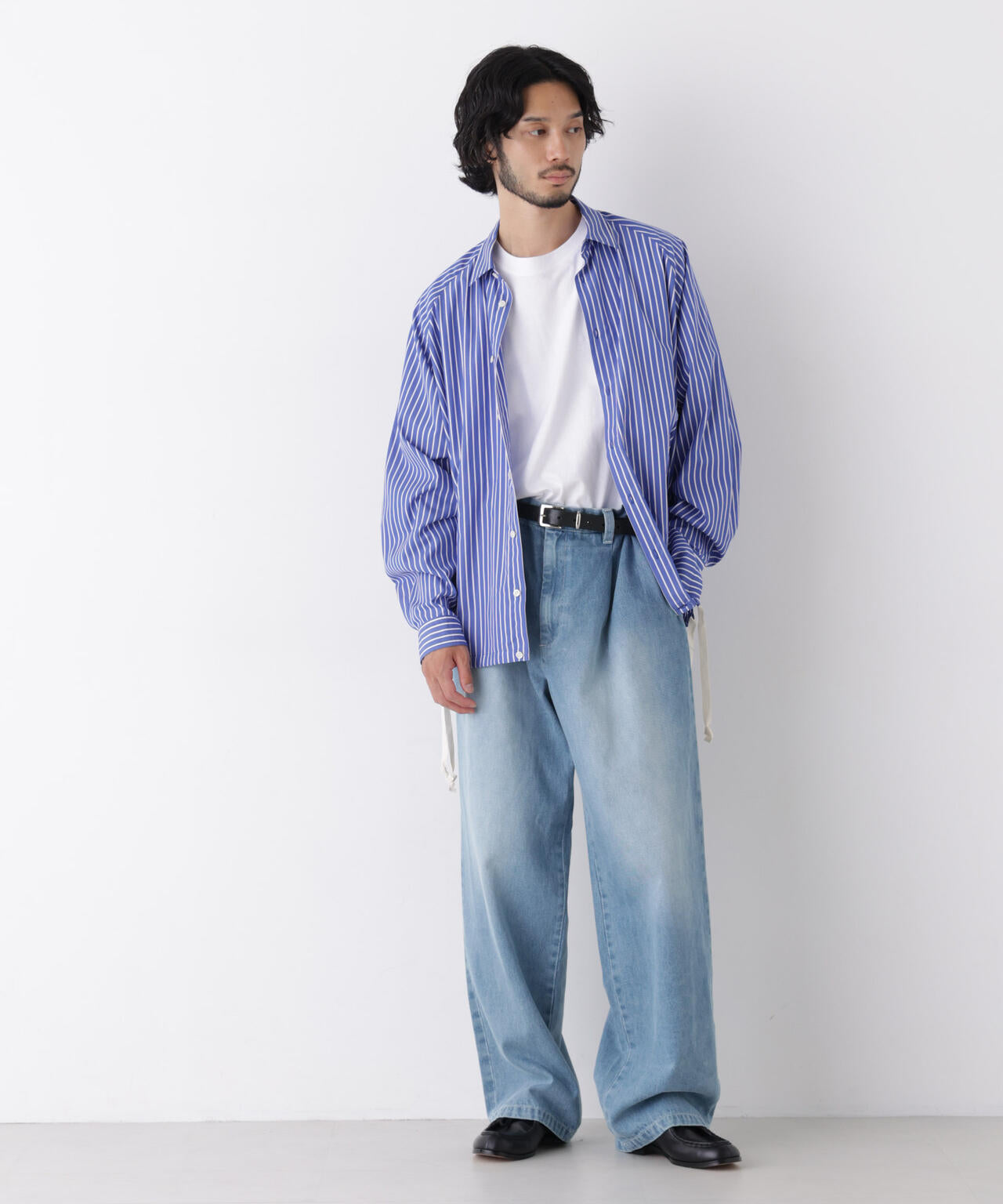 「OtoNANO」大人のワイドデニムパンツ 6686227212