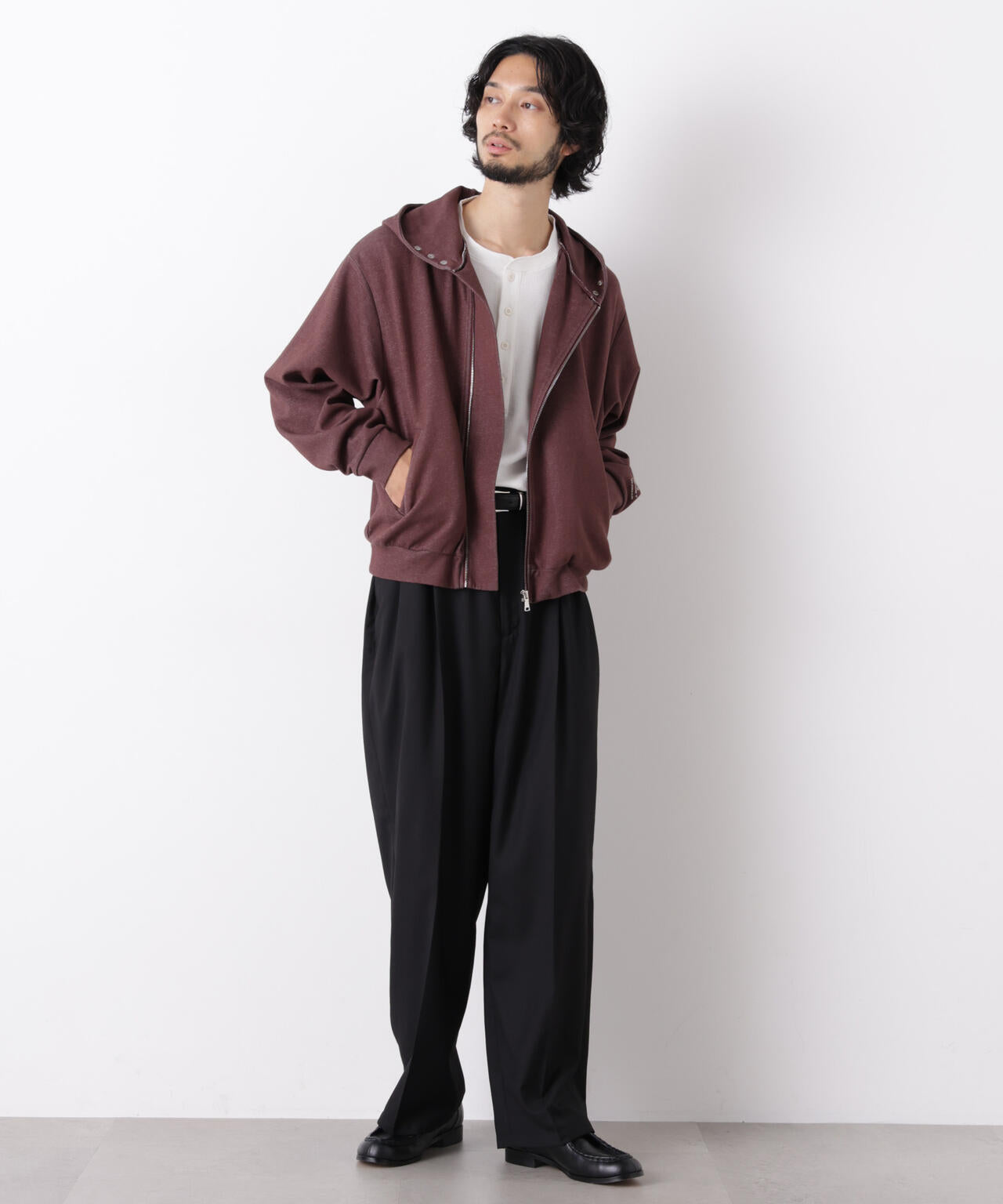 ｢OtoNANO｣大人のワイドパンツ TRクリアツイルワイドイージーパンツ 6686227213