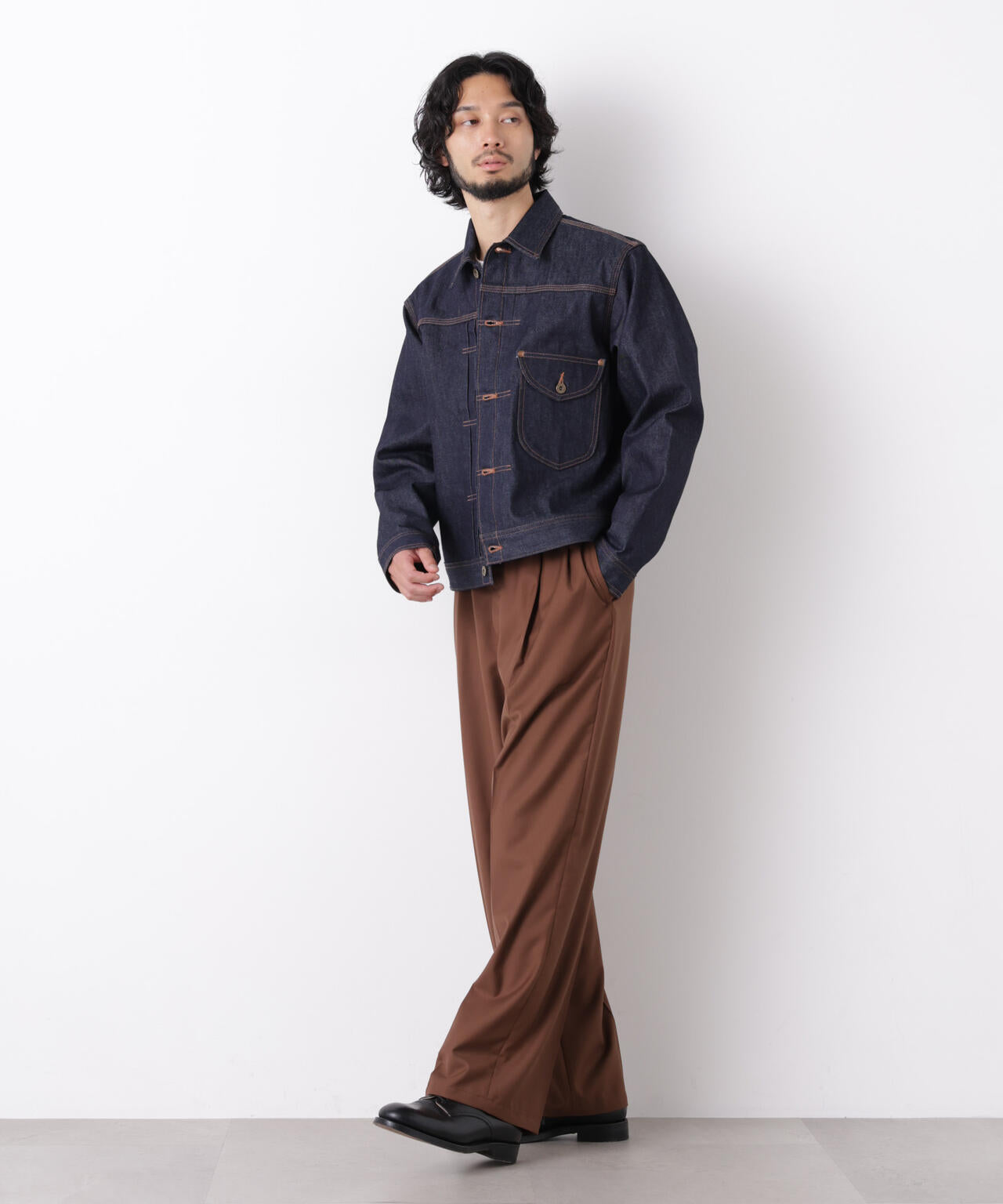 ｢OtoNANO｣大人のワイドパンツ TRクリアツイルワイドイージーパンツ 6686227213