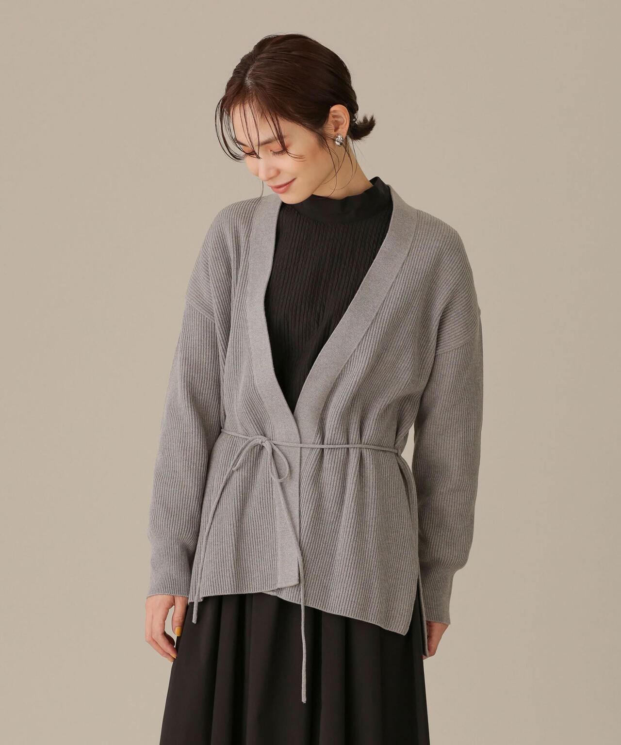 LB.03/近藤千尋さんコラボ 思いきり洗えるニット ミドルカーディガン 6692222345