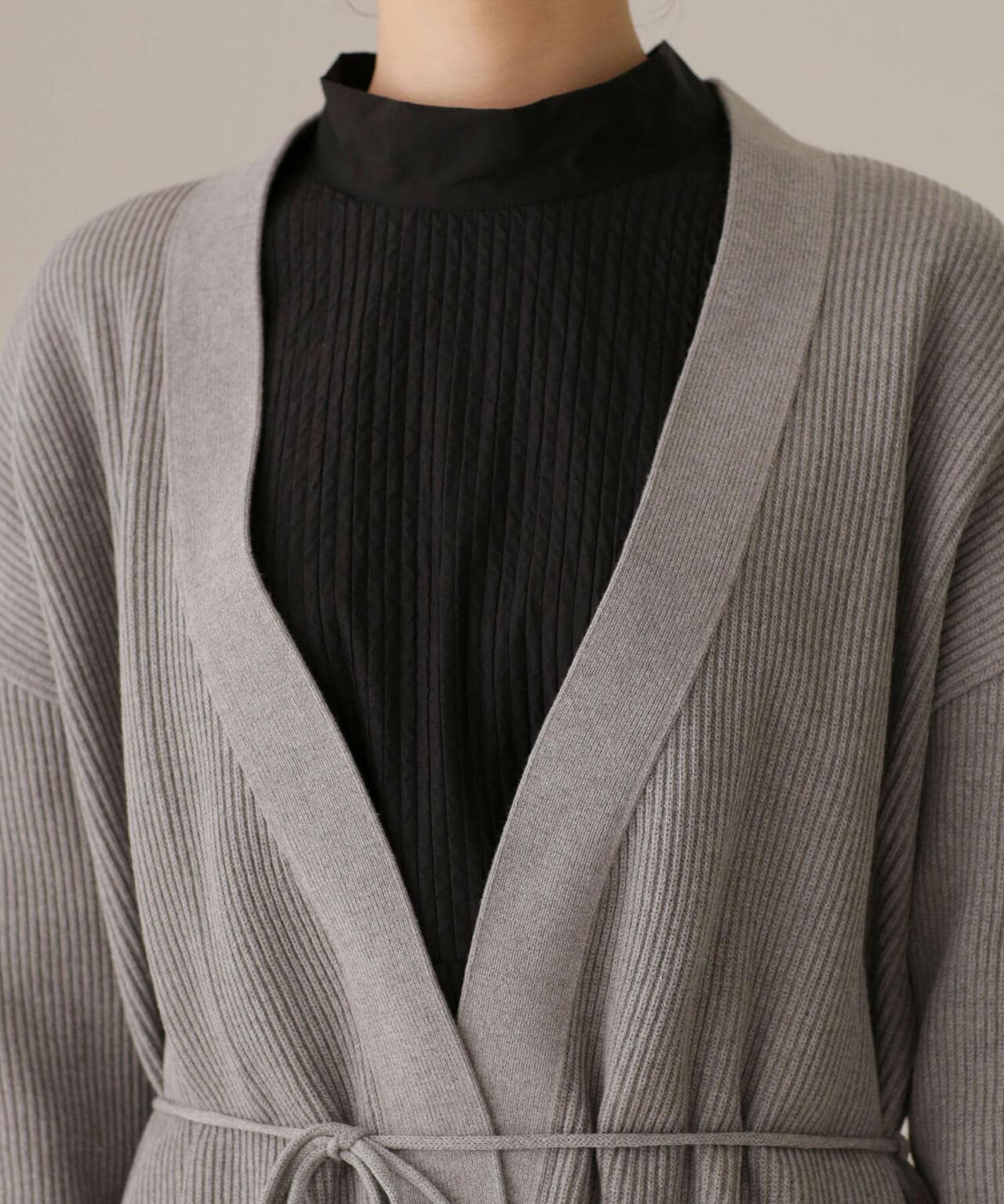 LB.03/近藤千尋さんコラボ 思いきり洗えるニット ミドルカーディガン 6692222345