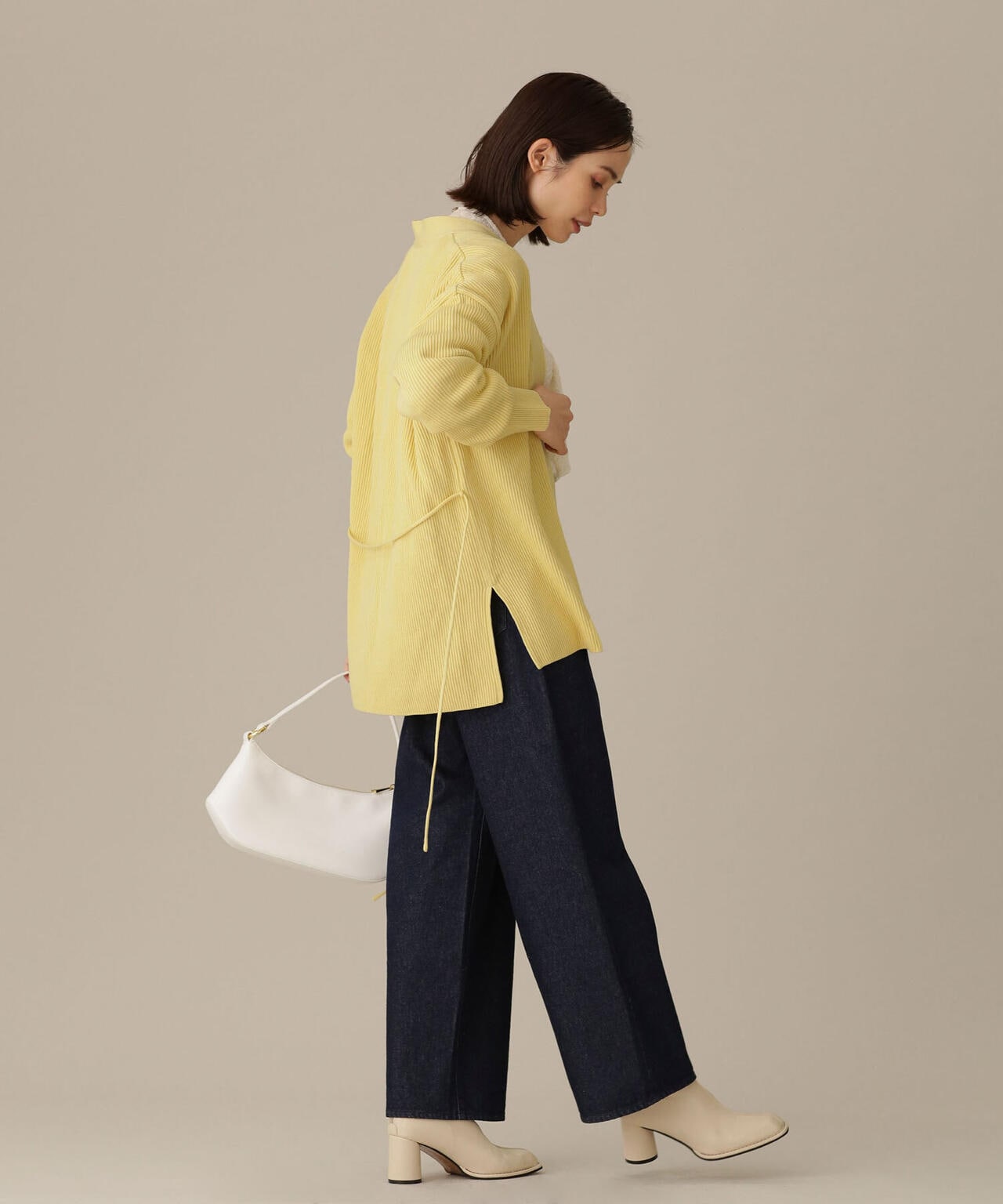 LB.03/近藤千尋さんコラボ 思いきり洗えるニット ミドルカーディガン 6692222345