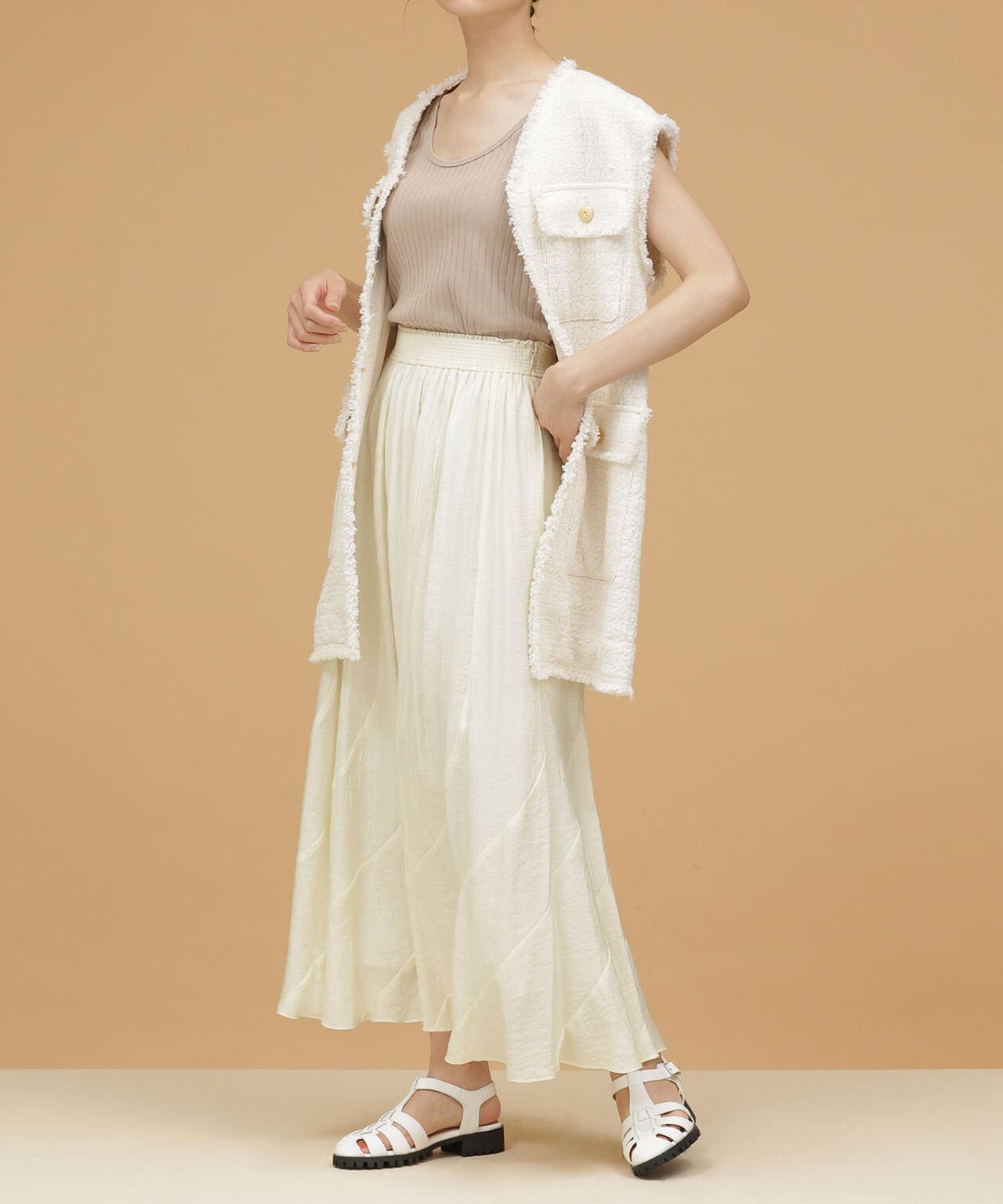 LB.03/エスカルゴ切り替えワッシャースカート 6692230302