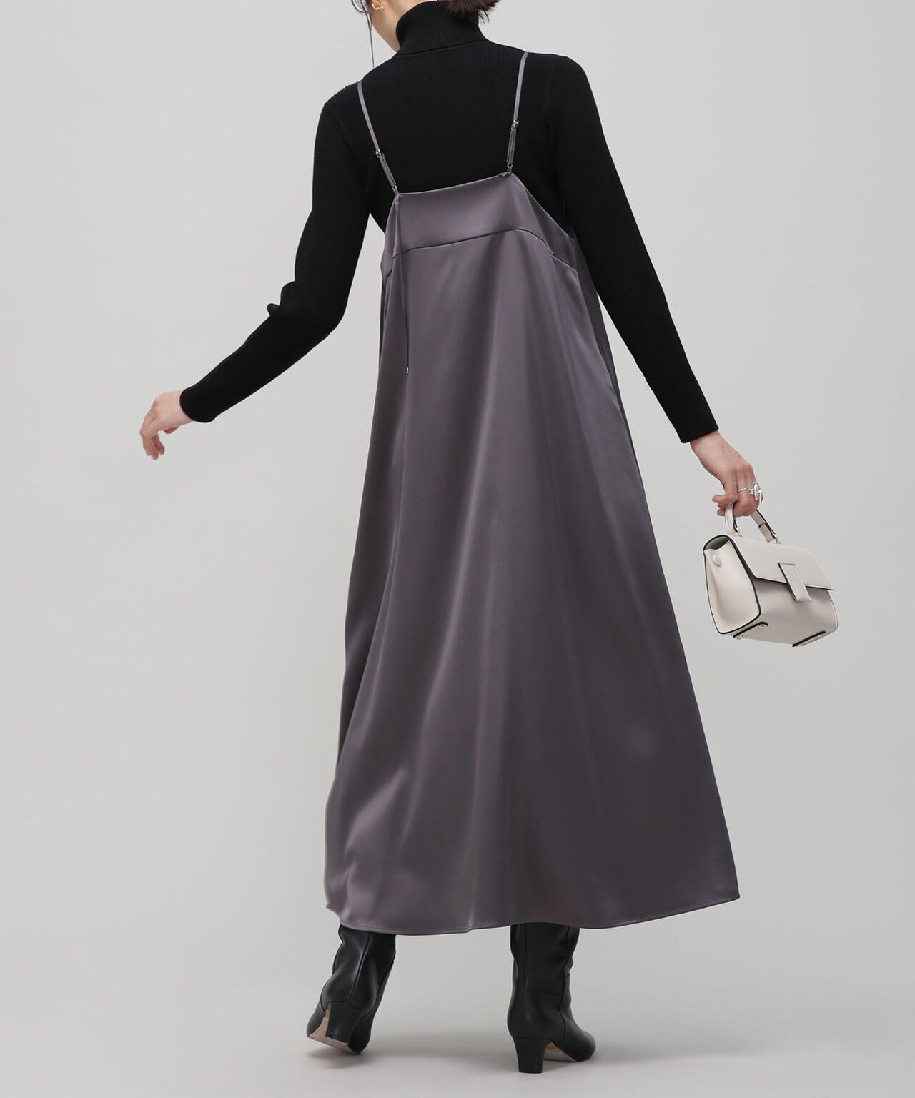 LB.03/サテンフレアキャミワンピース 6693119305