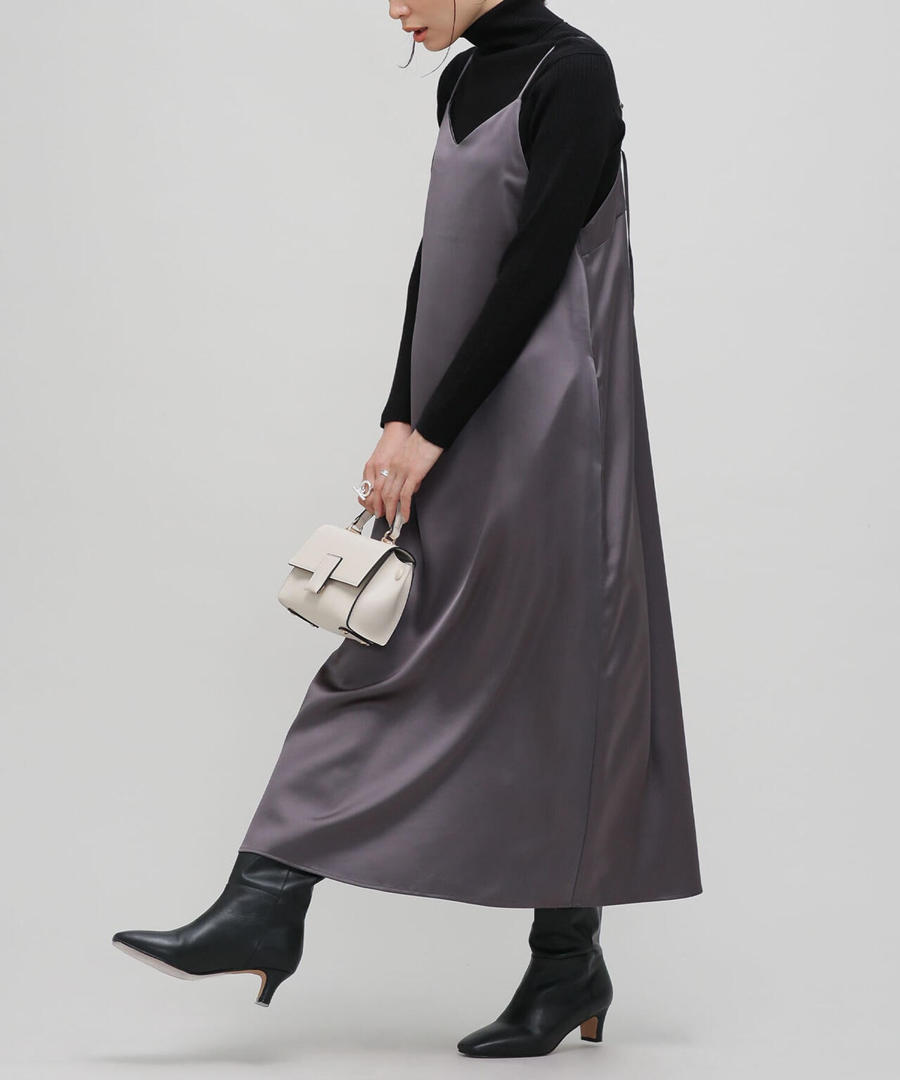 LB.03/サテンフレアキャミワンピース 6693119305