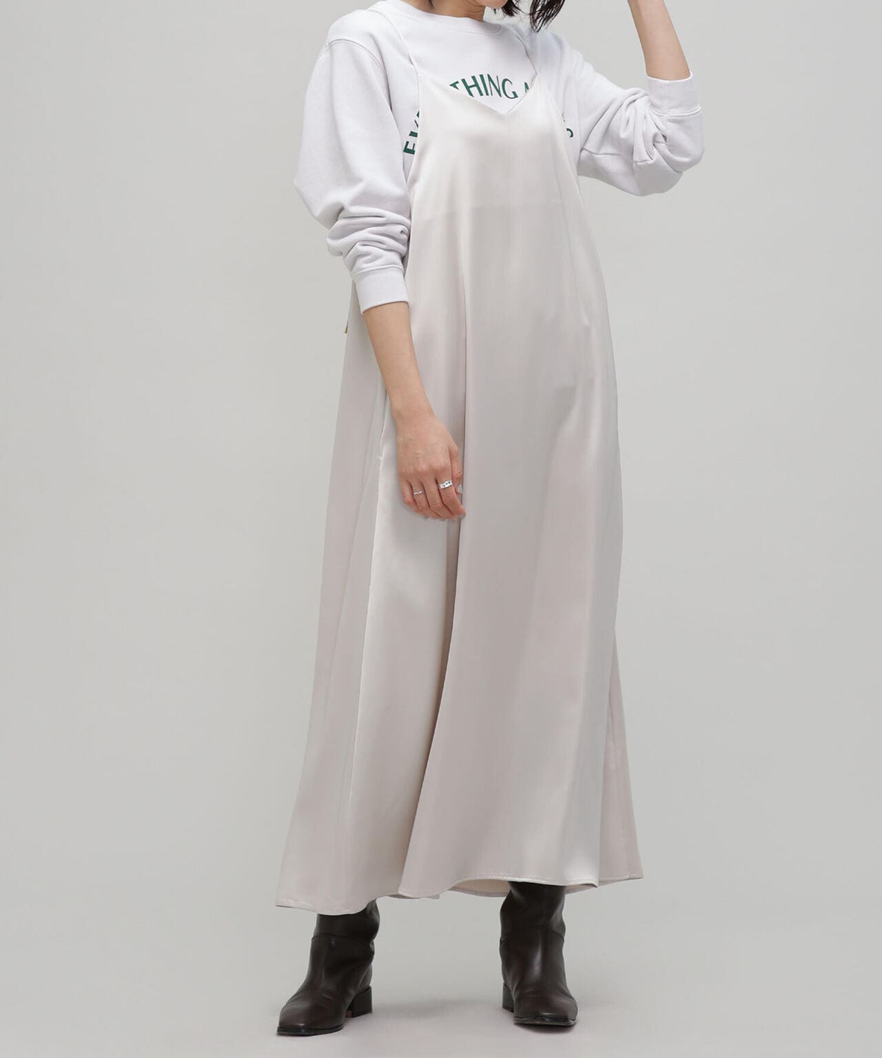 LB.03/サテンフレアキャミワンピース 6693119305