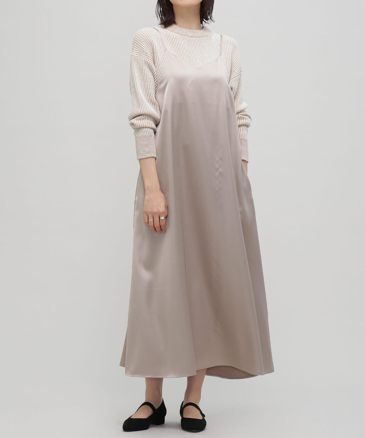 LB.03/サテンフレアキャミワンピース 6693119305