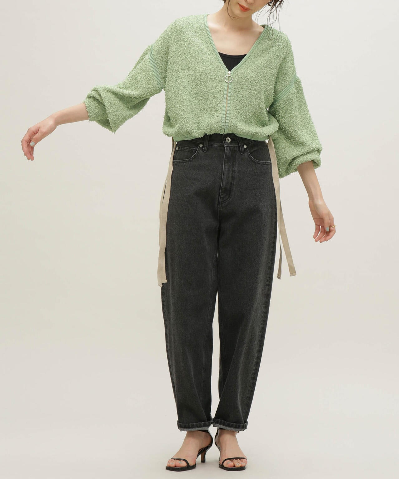 LB.03/前後2WAYジップアップニットトップス 6693122311