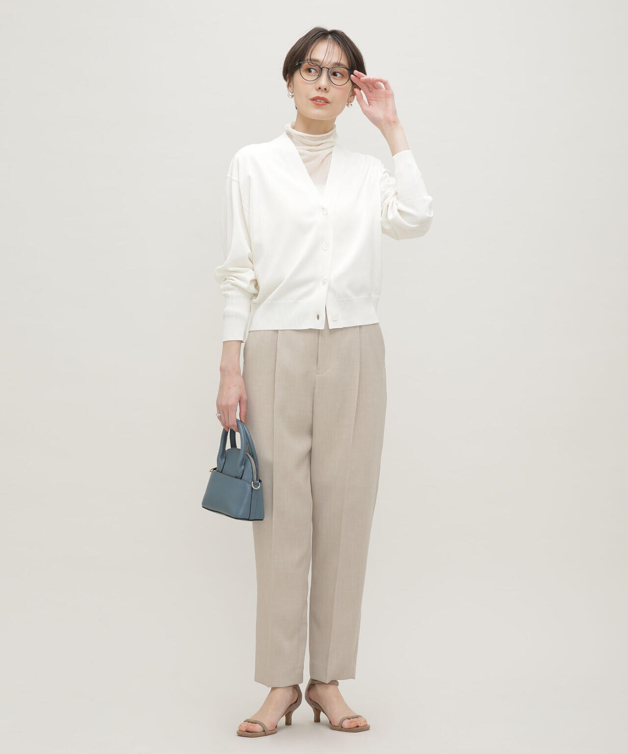 LB.03/GIZA強撚コットンカーディガン 6693122324