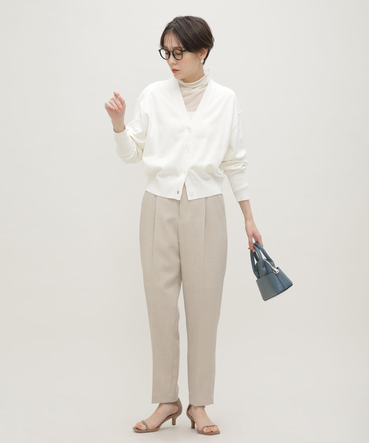 LB.03/GIZA強撚コットンカーディガン 6693122324