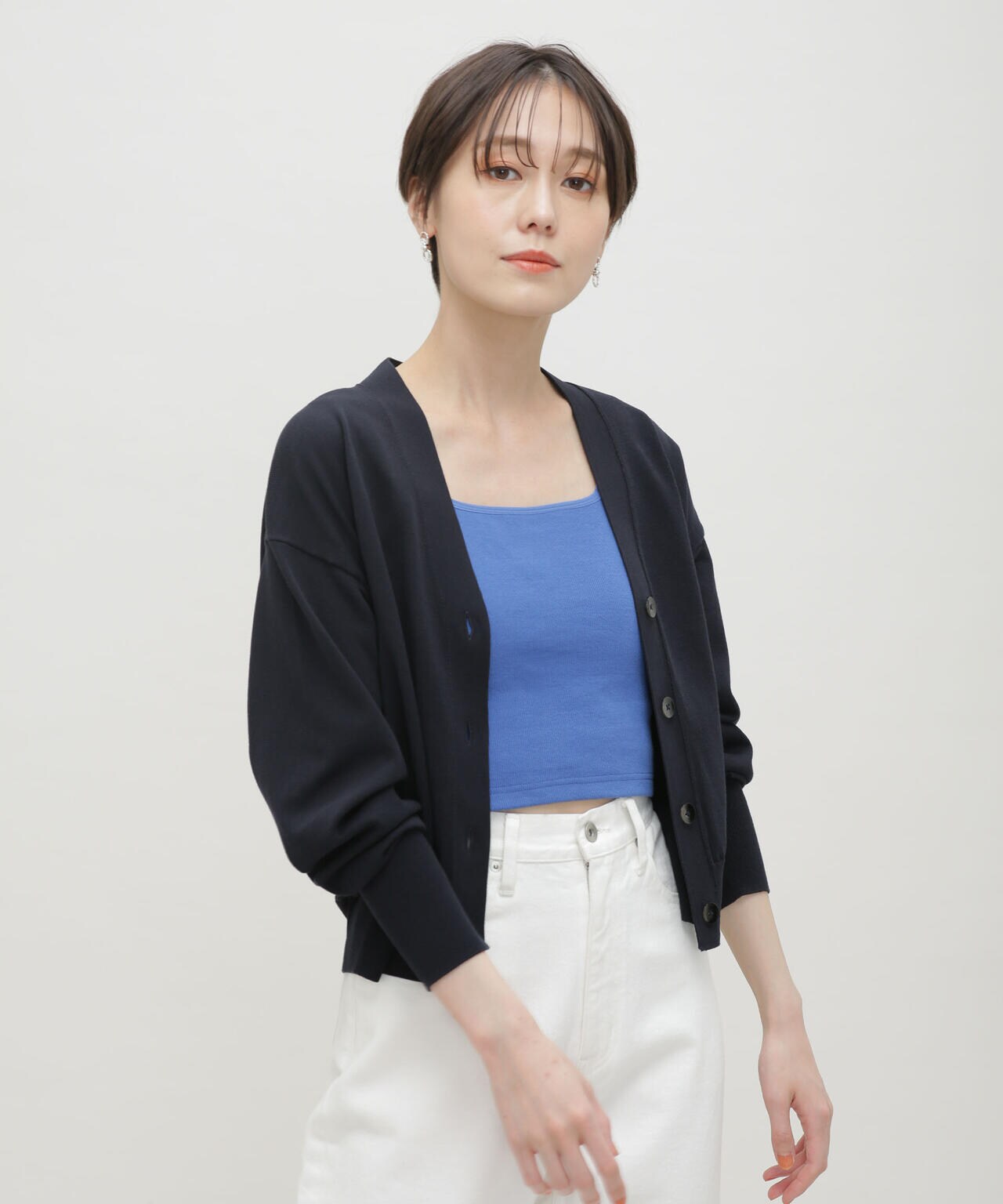 LB.03/GIZA強撚コットンカーディガン 6693122324