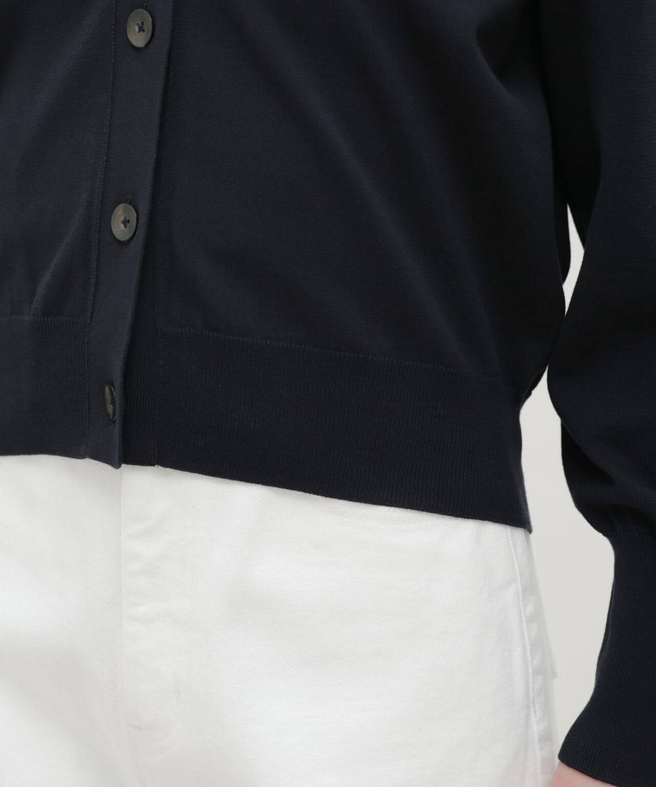 LB.03/GIZA強撚コットンカーディガン 6693122324