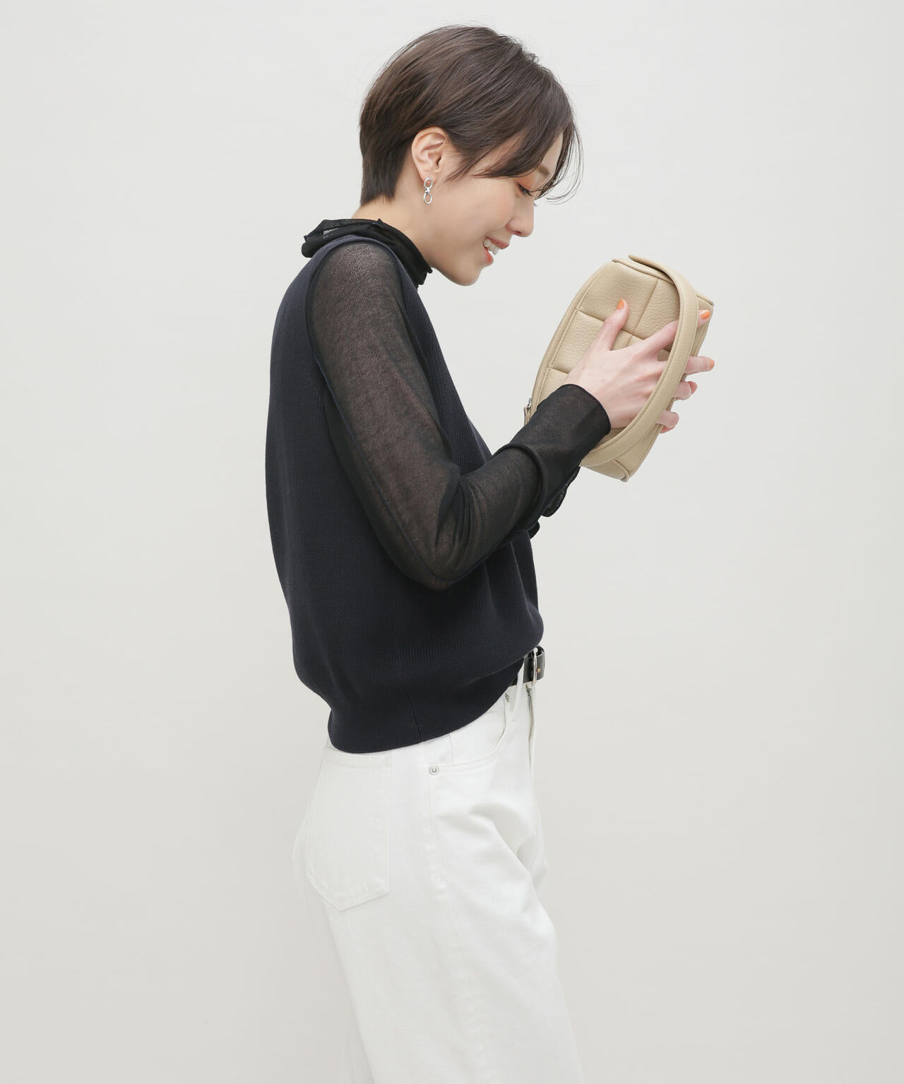 LB.03/GIZA強撚コットンノースリーブニット 6693122326