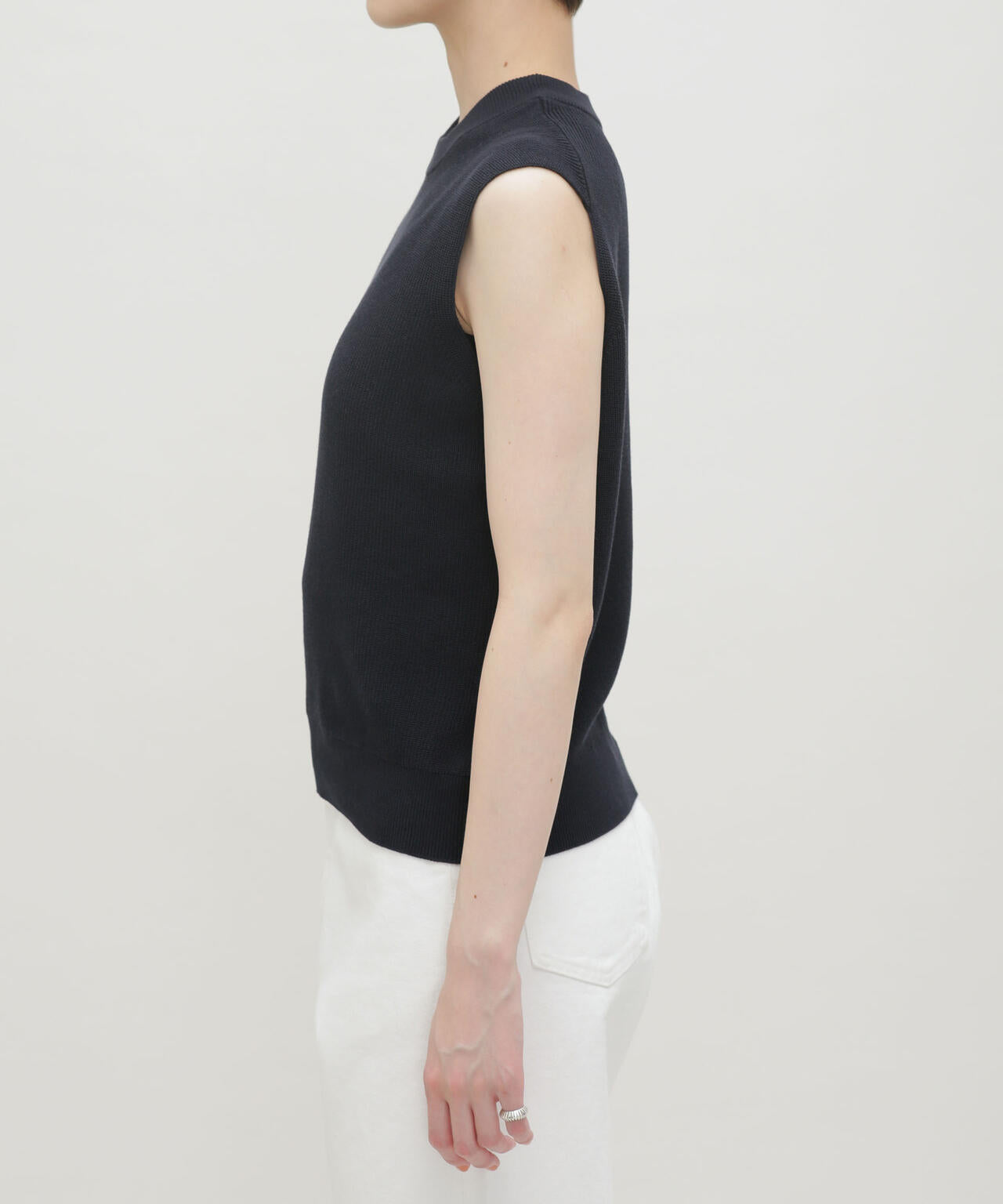 LB.03/GIZA強撚コットンノースリーブニット 6693122326