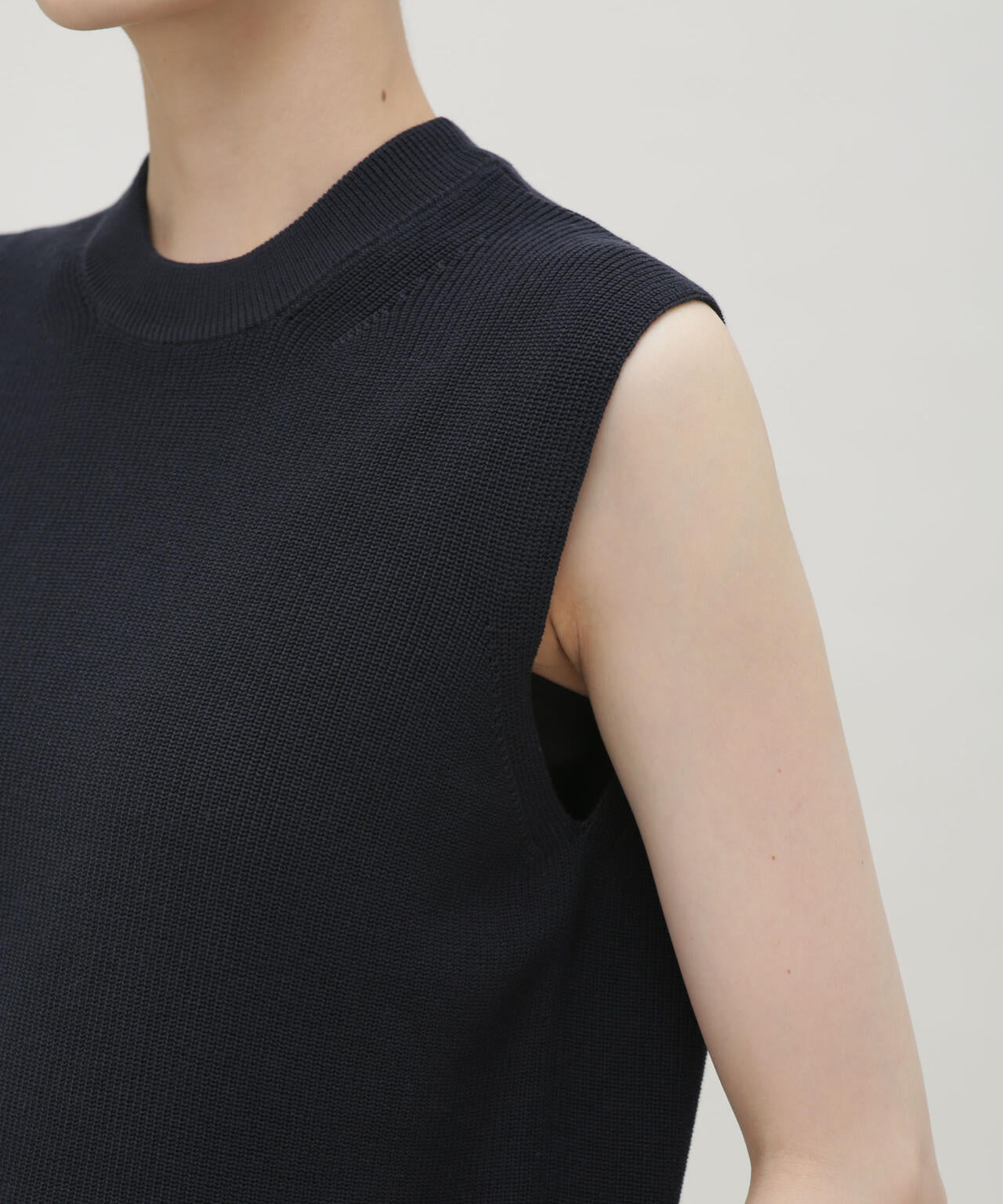 LB.03/GIZA強撚コットンノースリーブニット 6693122326