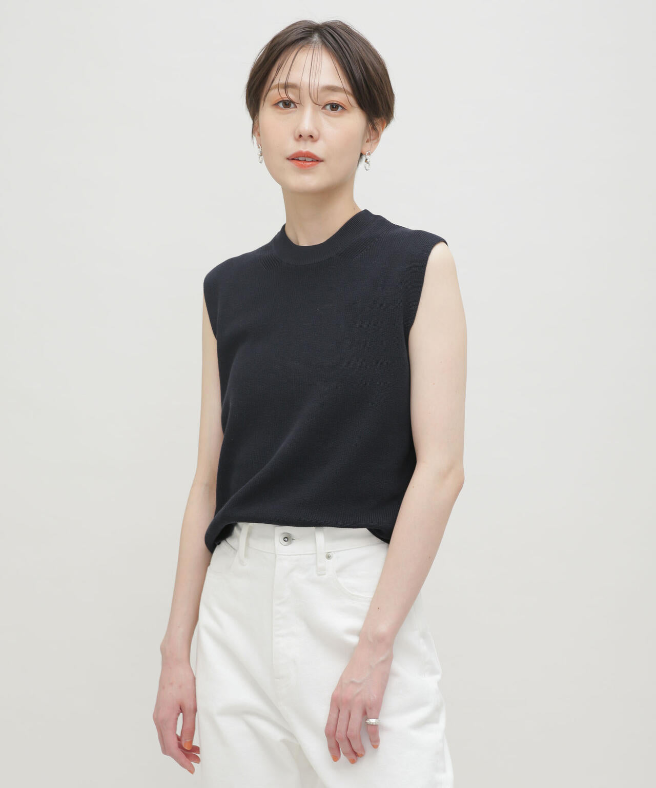 LB.03/GIZA強撚コットンノースリーブニット 6693122326