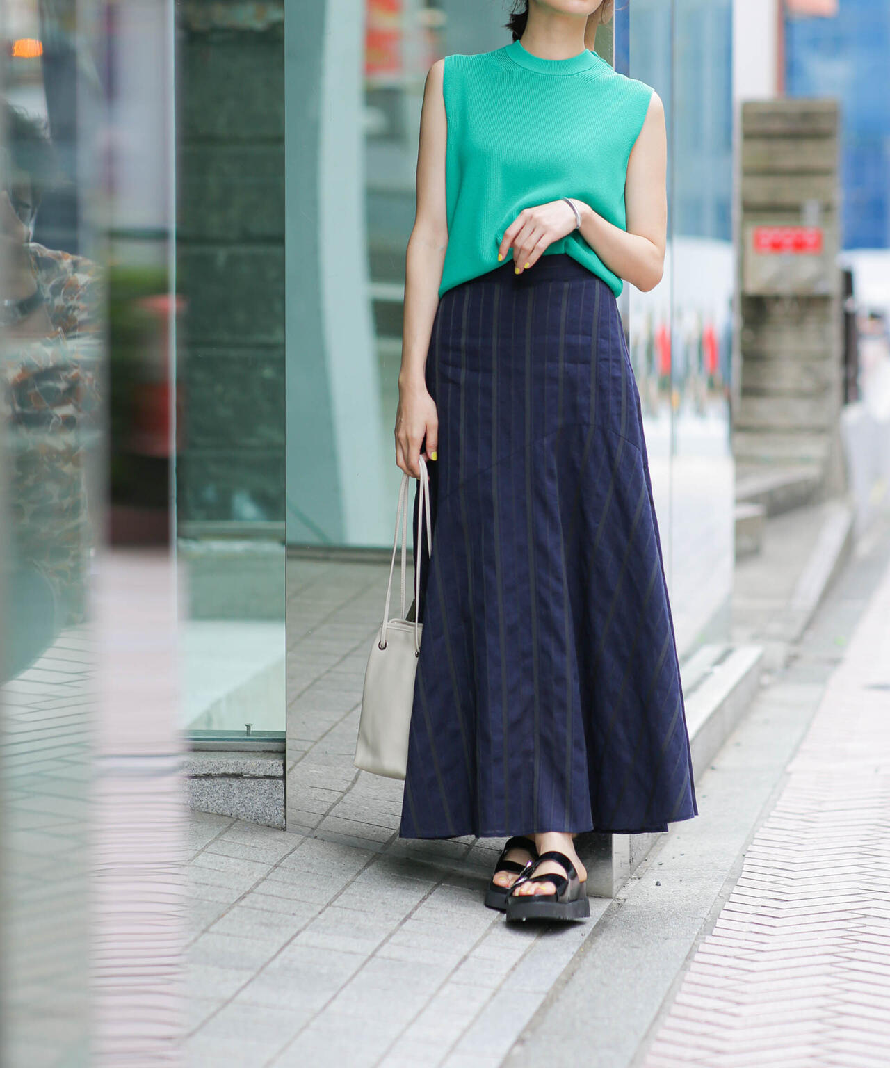 LB.03/GIZA強撚コットンノースリーブニット 6693122326