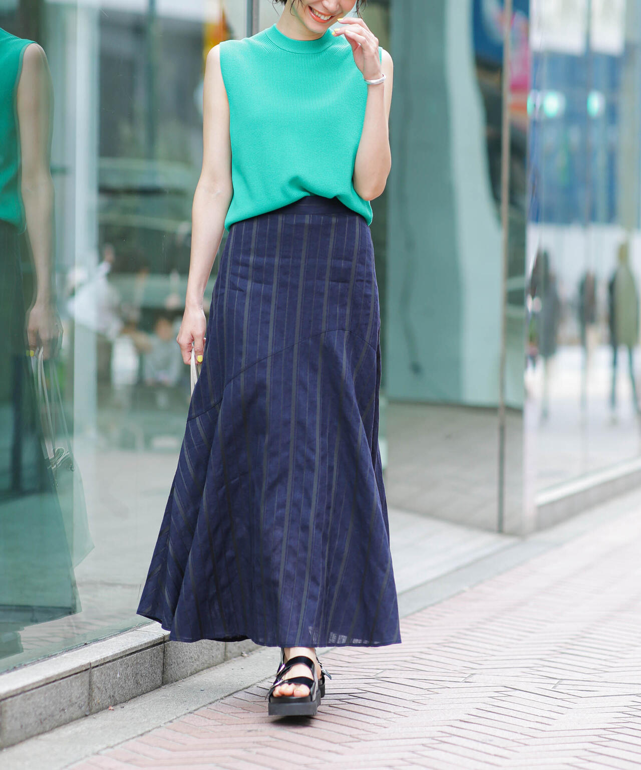 LB.03/GIZA強撚コットンノースリーブニット 6693122326