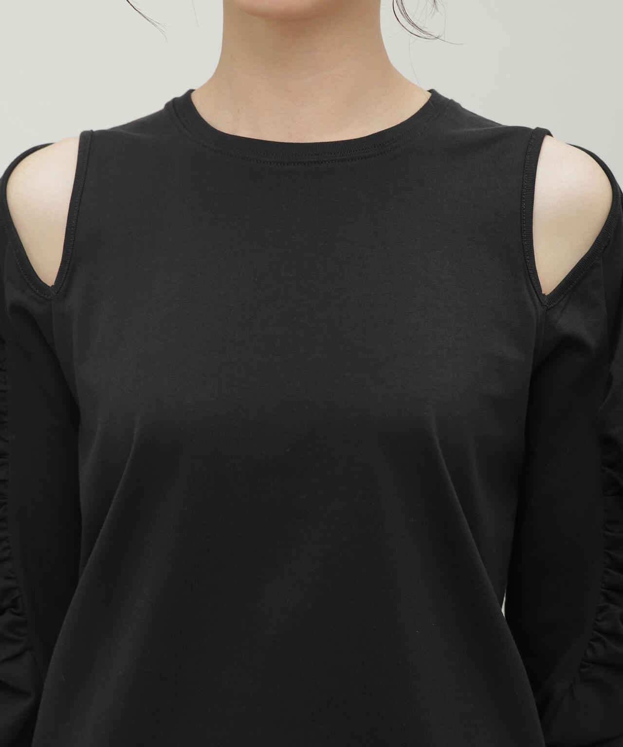 LB.03/ギャザースリーブカットアウトトップス 6693123302