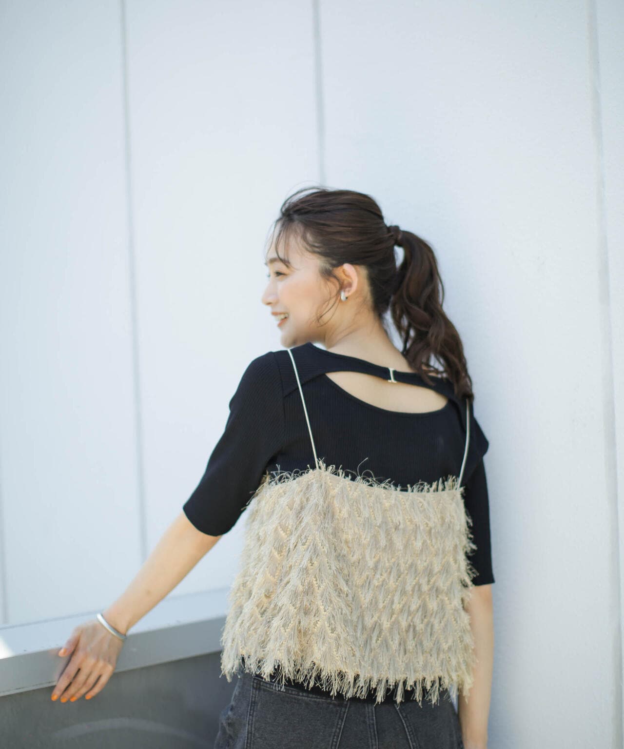 LB.03/バックオープンリブカットソー 6693124320