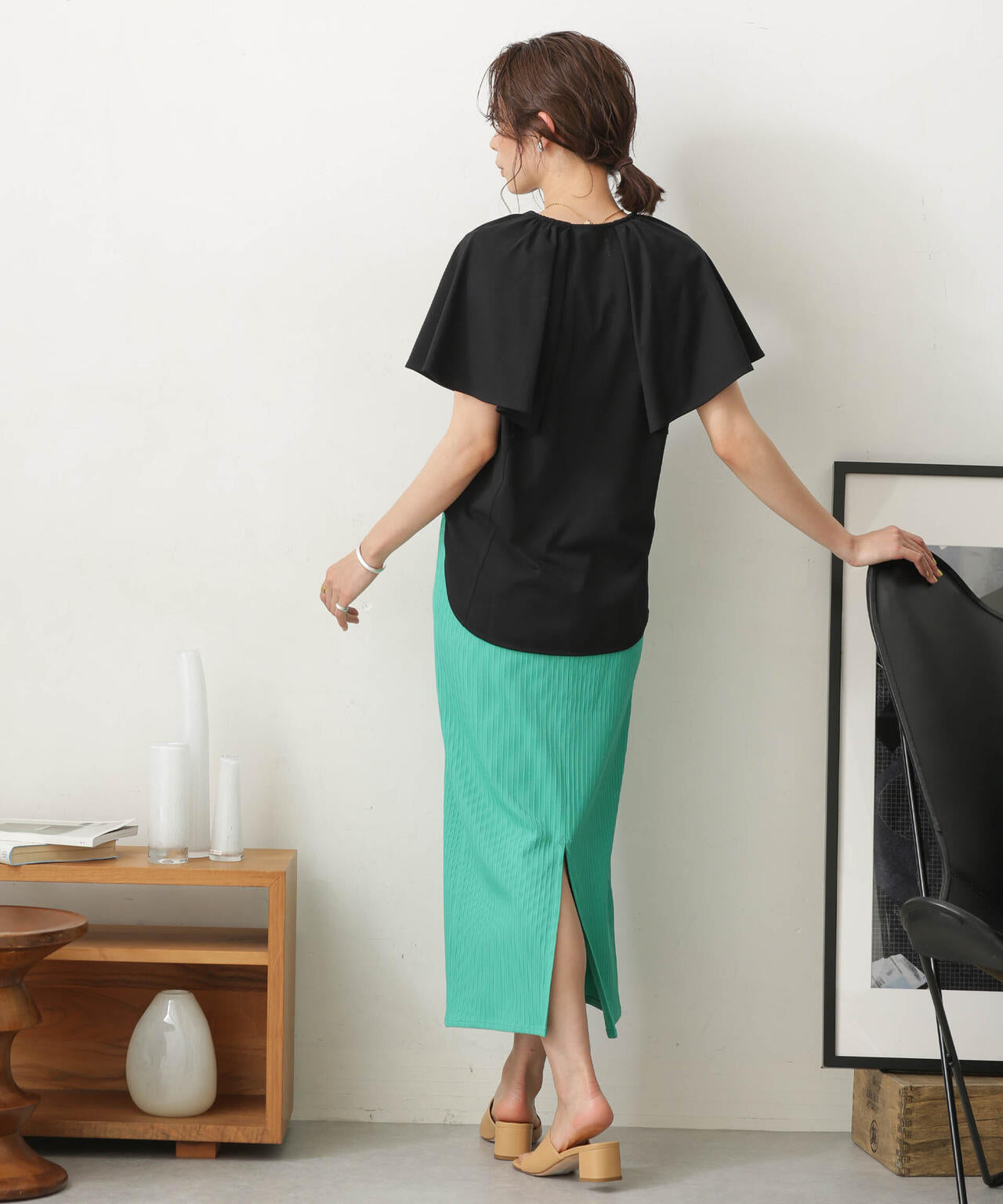 LB.03/Repurフレアスリーブカットトップス 6693124322