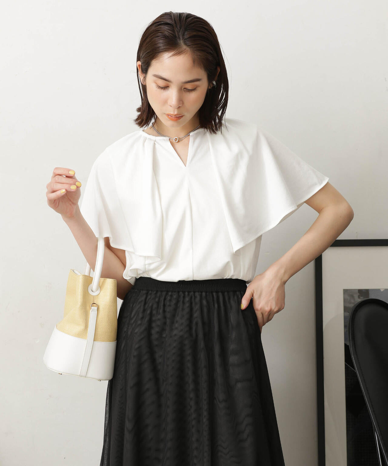 LB.03/Repurフレアスリーブカットトップス 6693124322