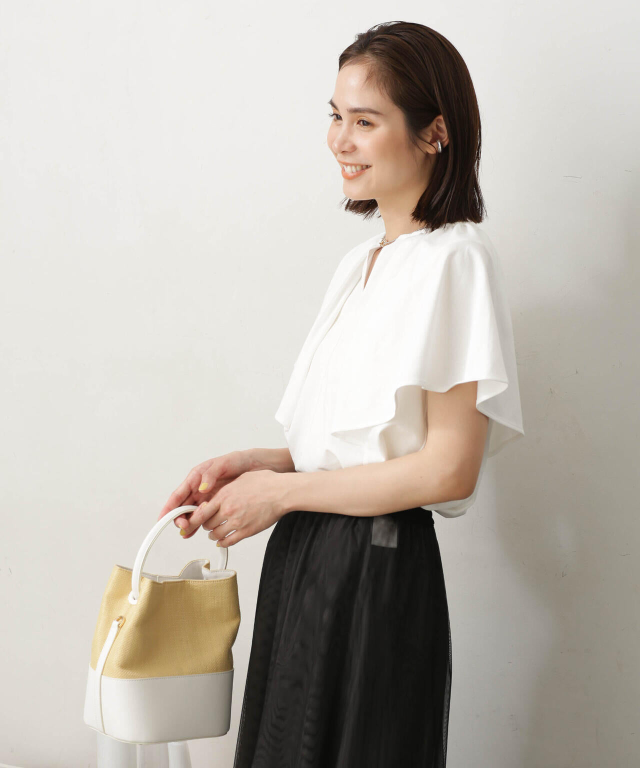 LB.03/Repurフレアスリーブカットトップス 6693124322