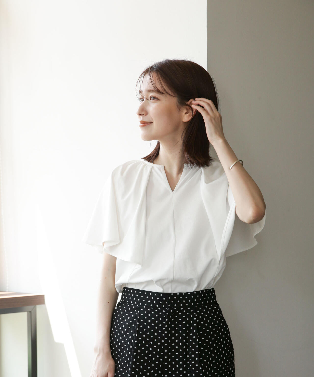 LB.03/Repurフレアスリーブカットトップス 6693124322