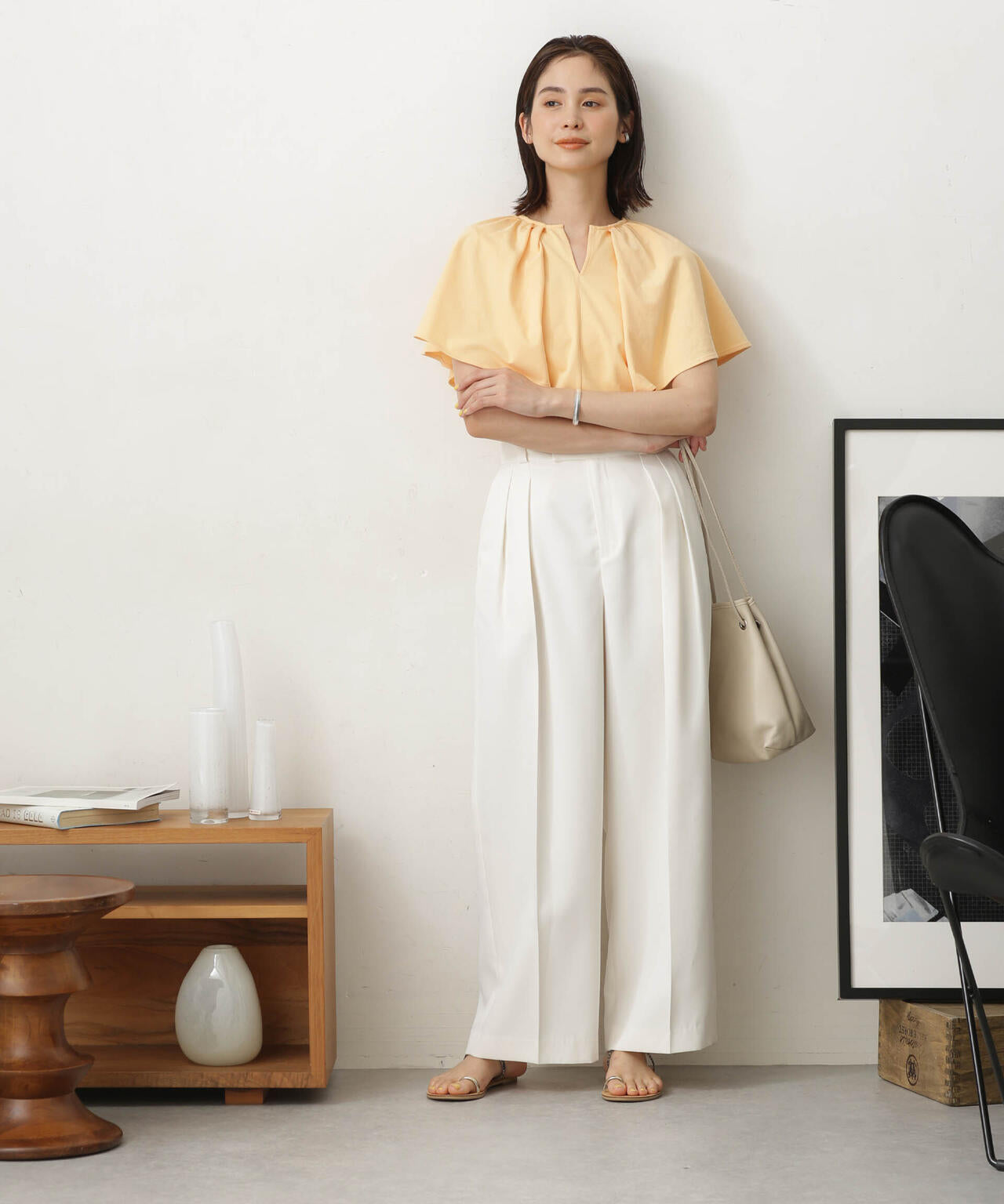 LB.03/Repurフレアスリーブカットトップス 6693124322