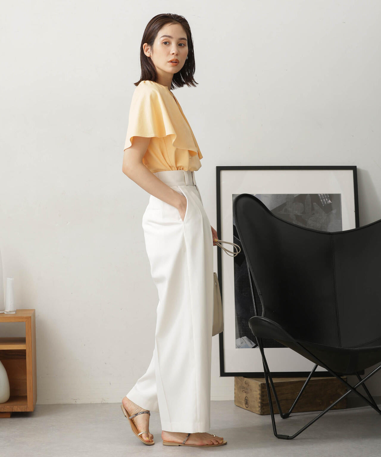 LB.03/Repurフレアスリーブカットトップス 6693124322