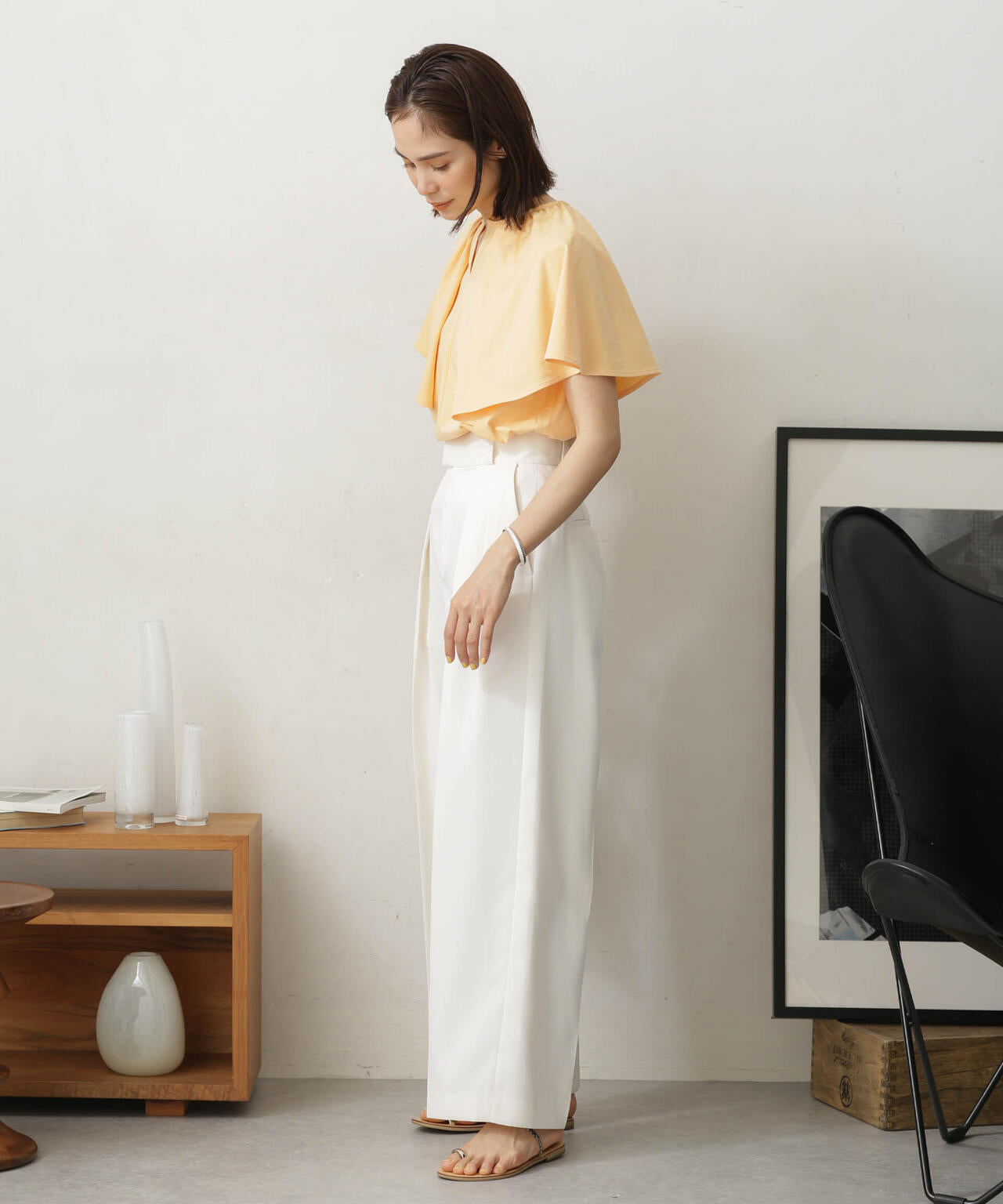 LB.03/Repurフレアスリーブカットトップス 6693124322