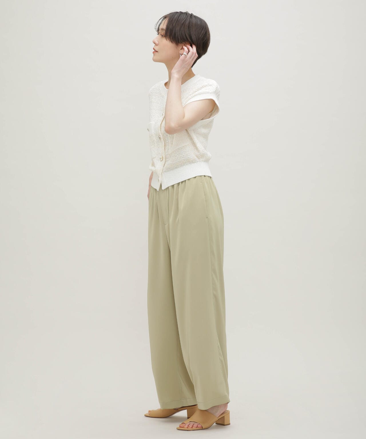 LB.03/クレープサテンイージーパンツ 6693127314