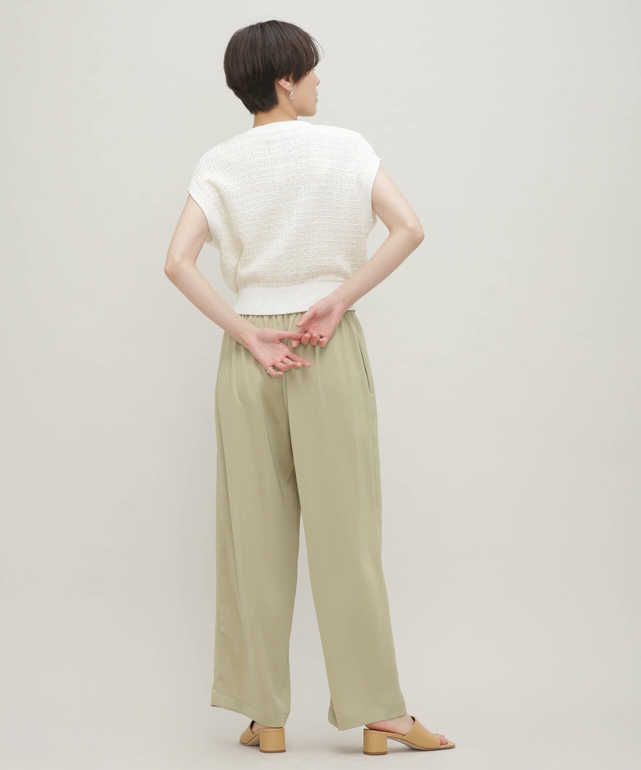 LB.03/クレープサテンイージーパンツ 6693127314