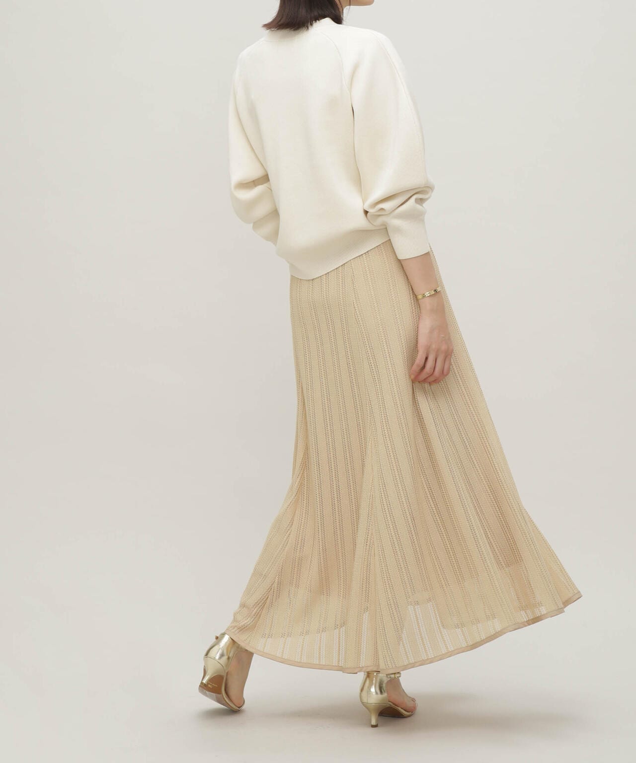 LB.03/メッシュレースフレアスカート 6693130302