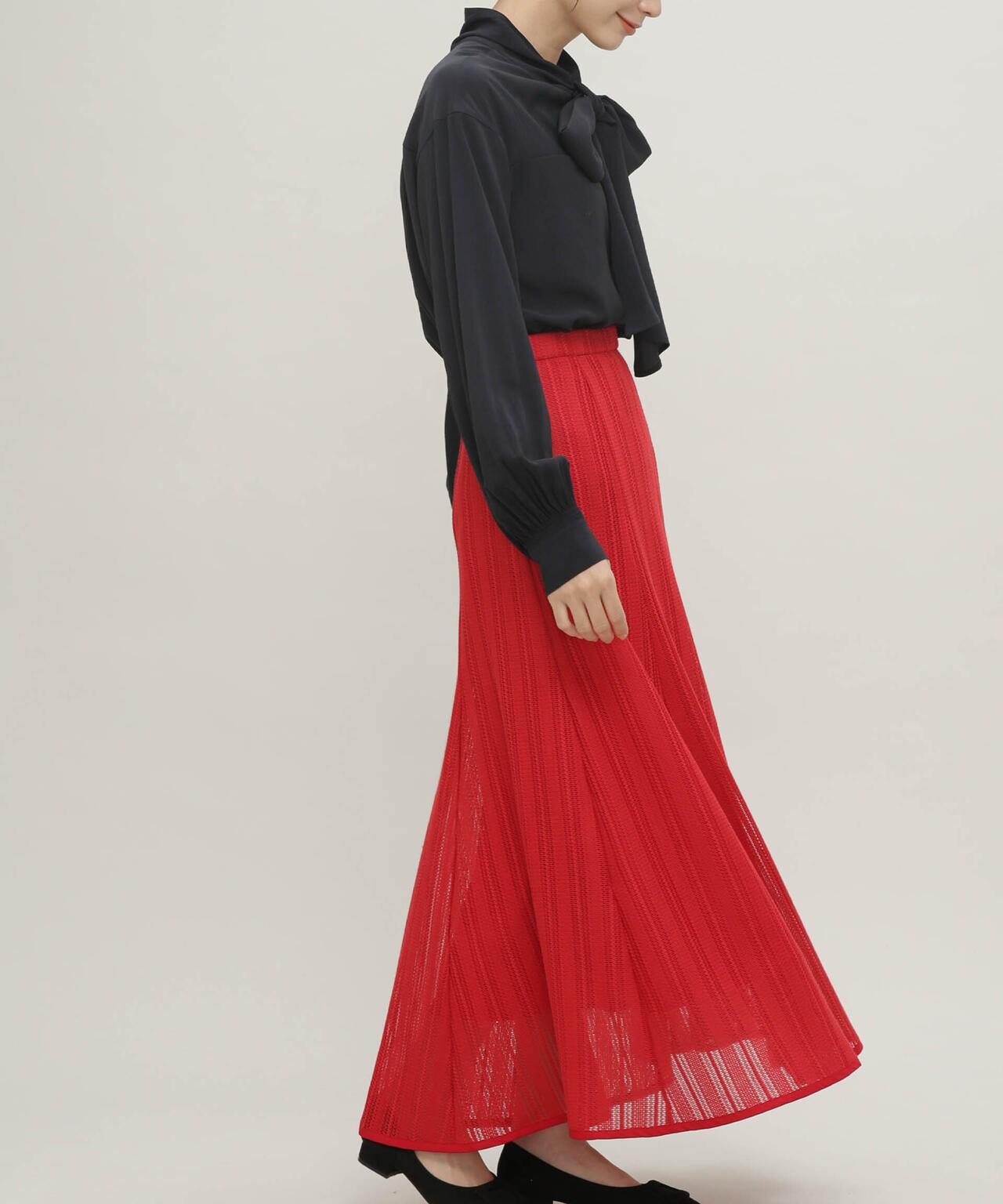 LB.03/メッシュレースフレアスカート 6693130302